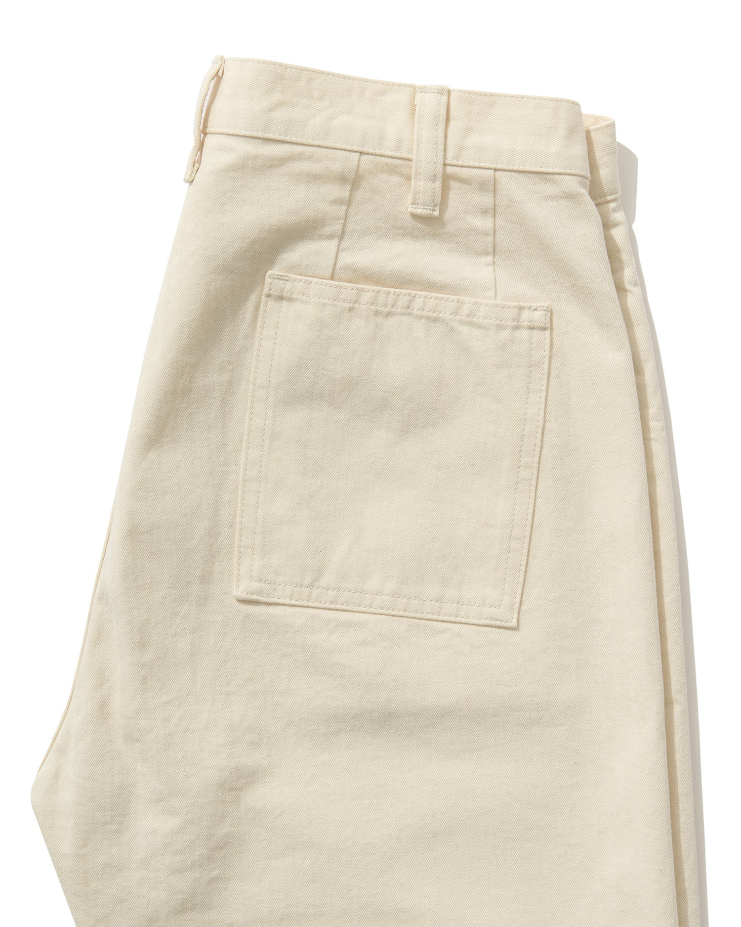 French Pocket Trouser in Cream HBT