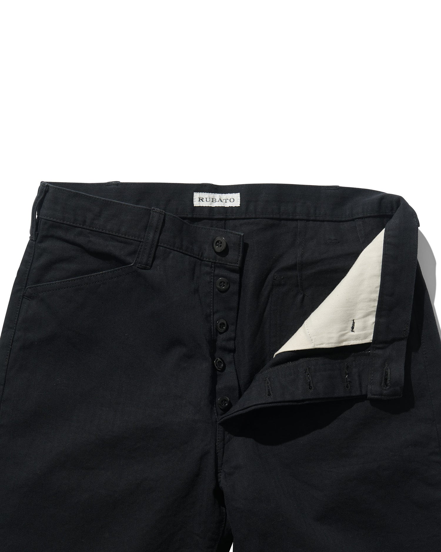 French Pocket Trouser in Black HBT