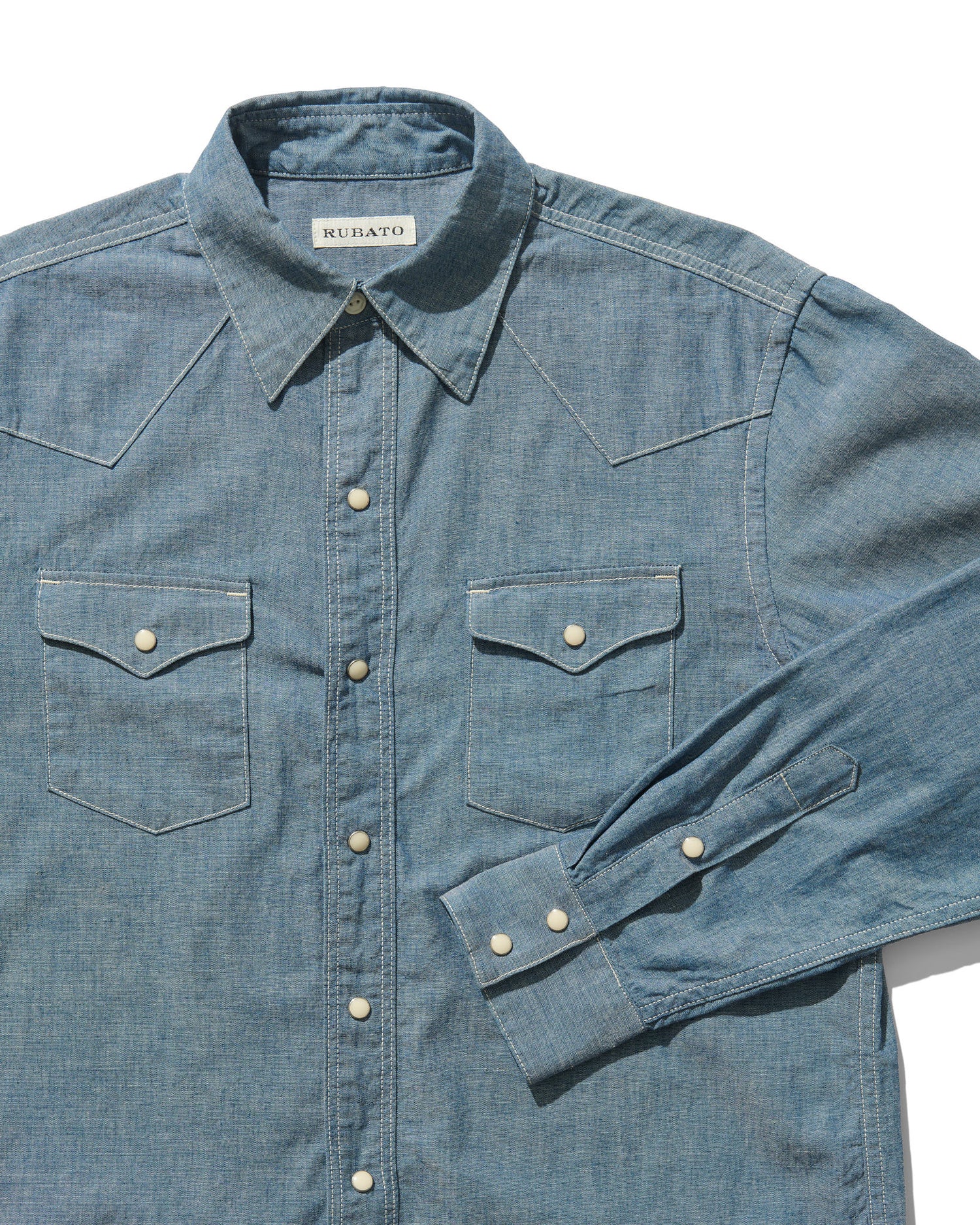 Roper Shirt in Light Blue Chambray