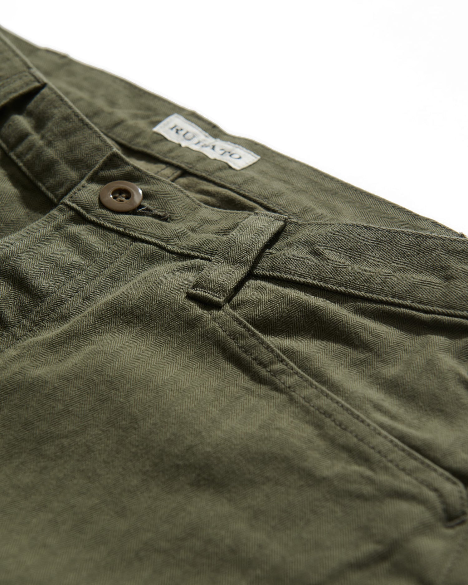 French Pocket Trouser in Green HBT