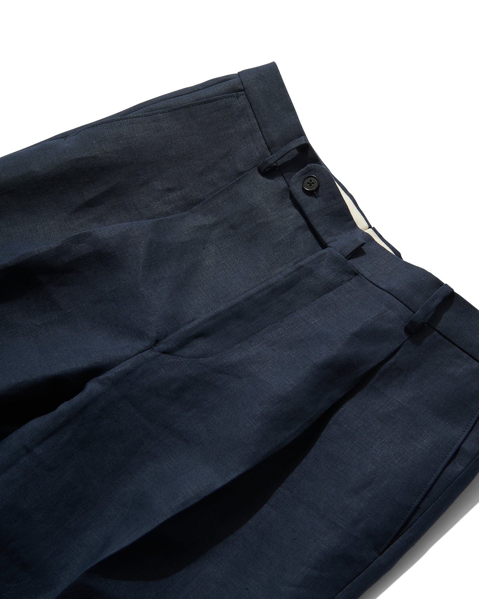 Linen Slacks in Navy