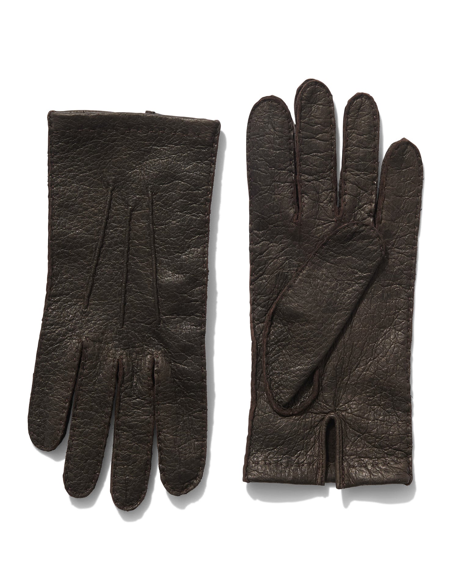 Peccary Gloves in Dark Brown