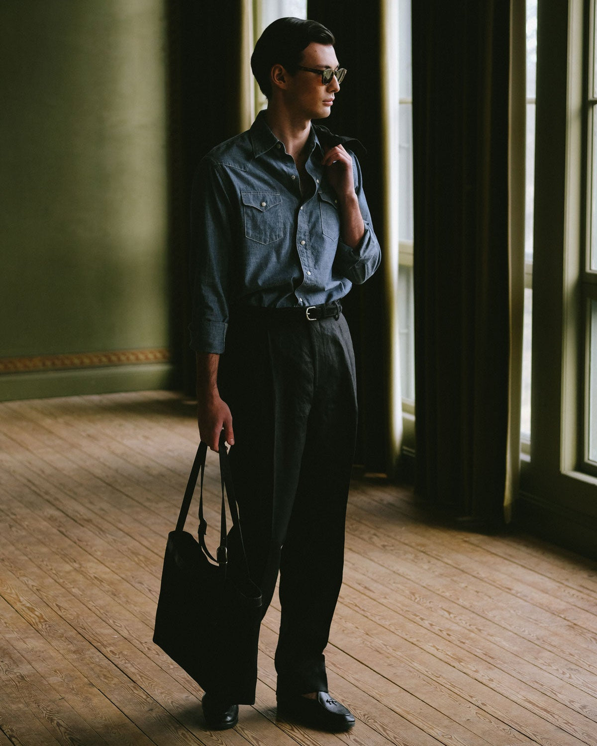 Linen Slacks in Black