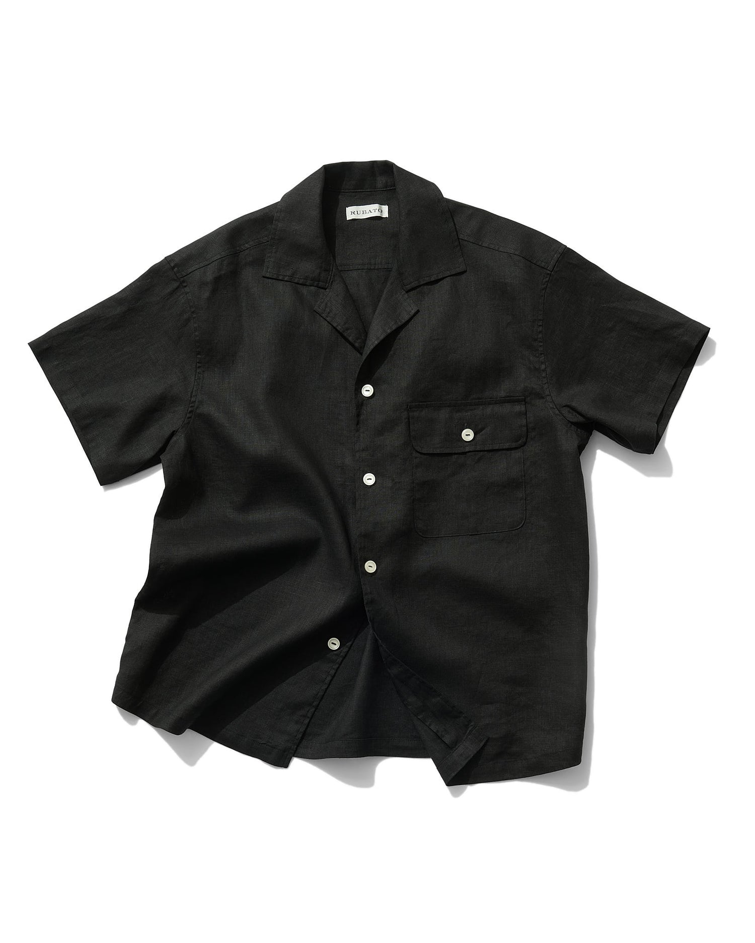 Camp Collar Shirt in Black