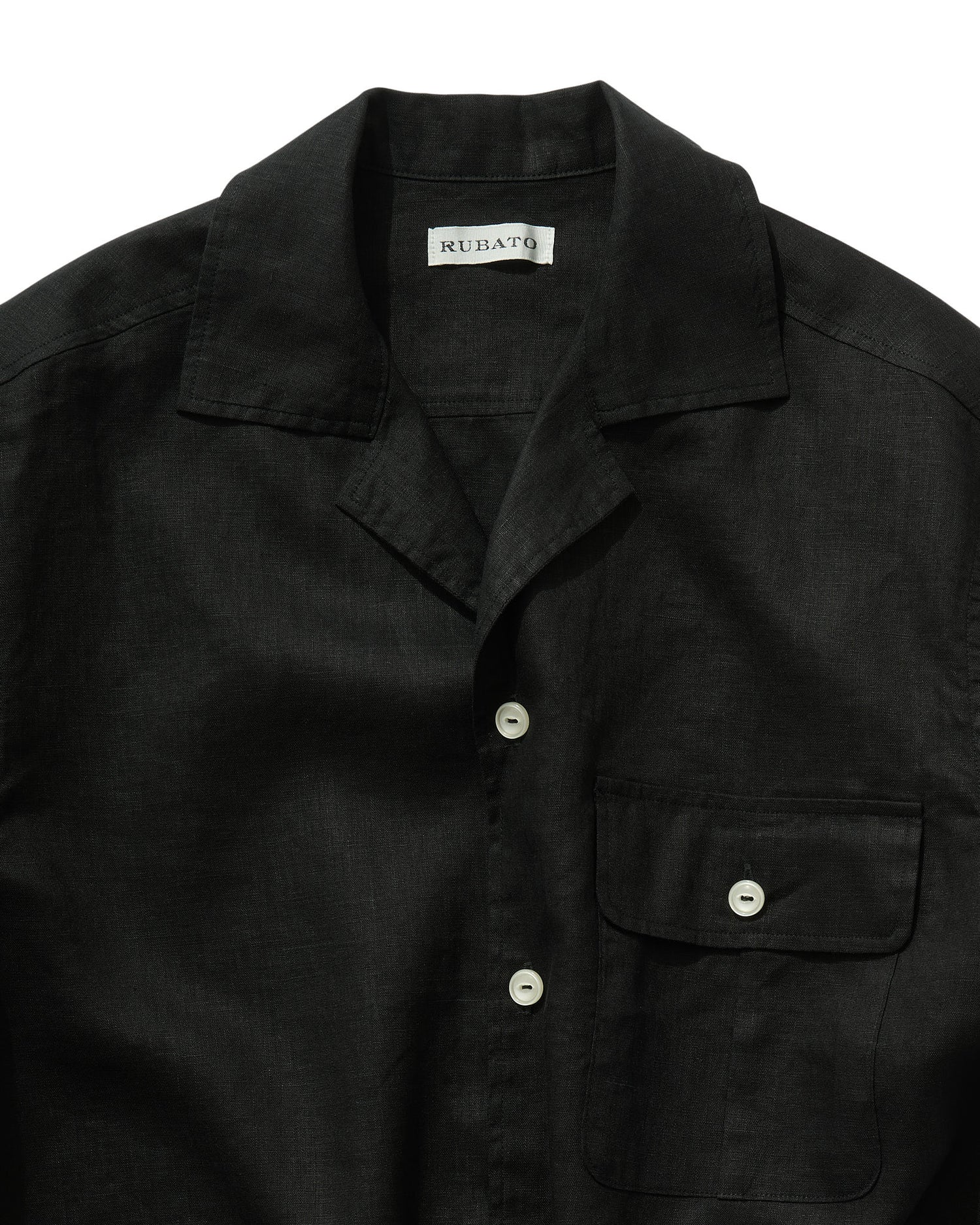 Camp Collar Shirt in Black