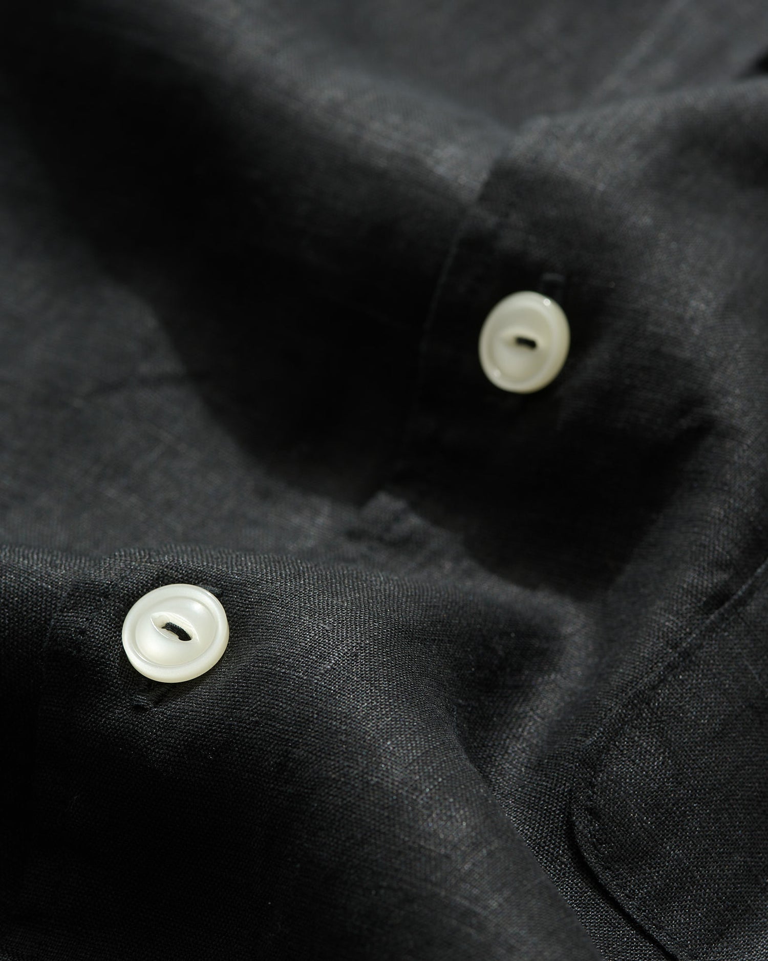 Camp Collar Shirt in Black