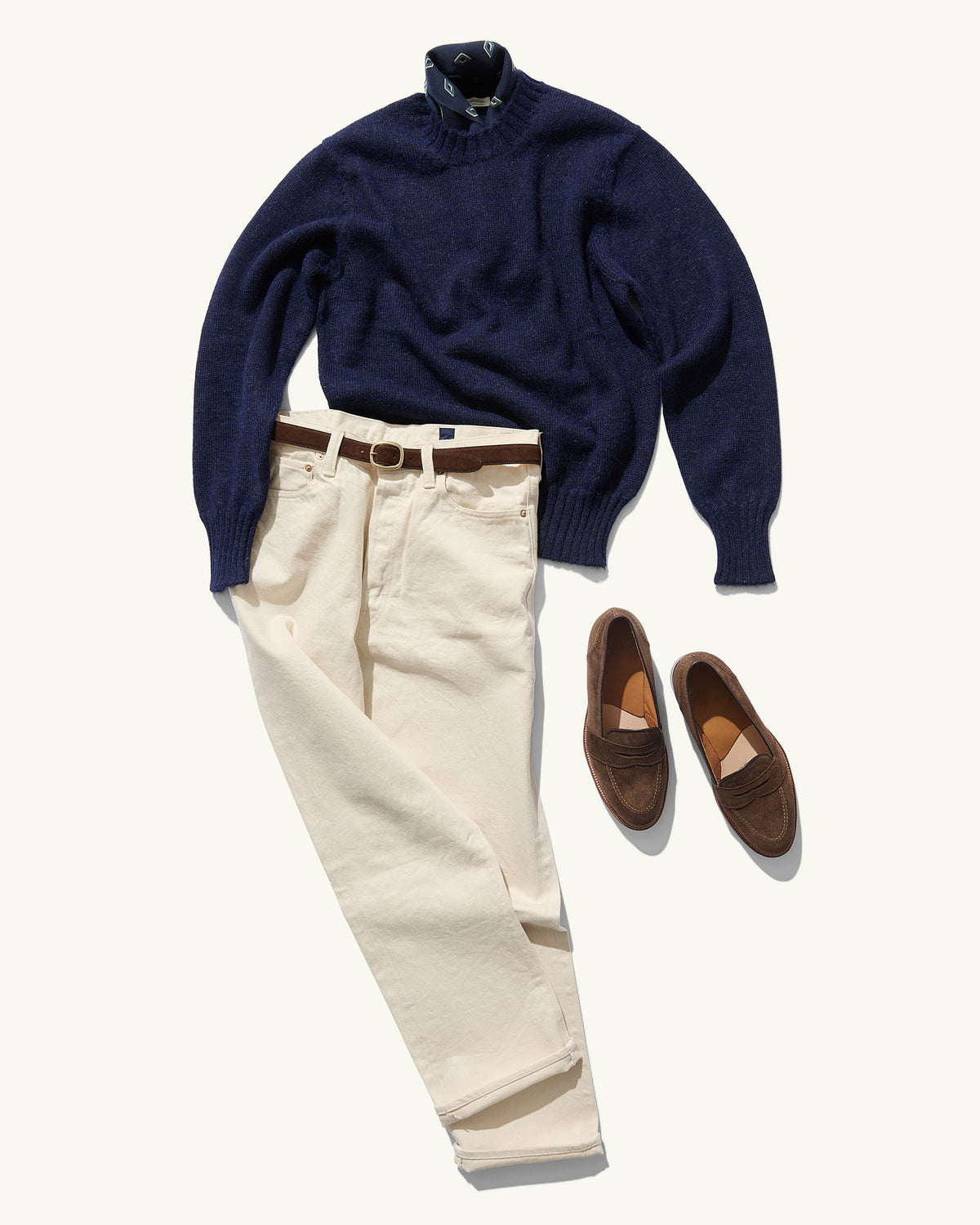 Cortina Crew Neck in Blu Scuro