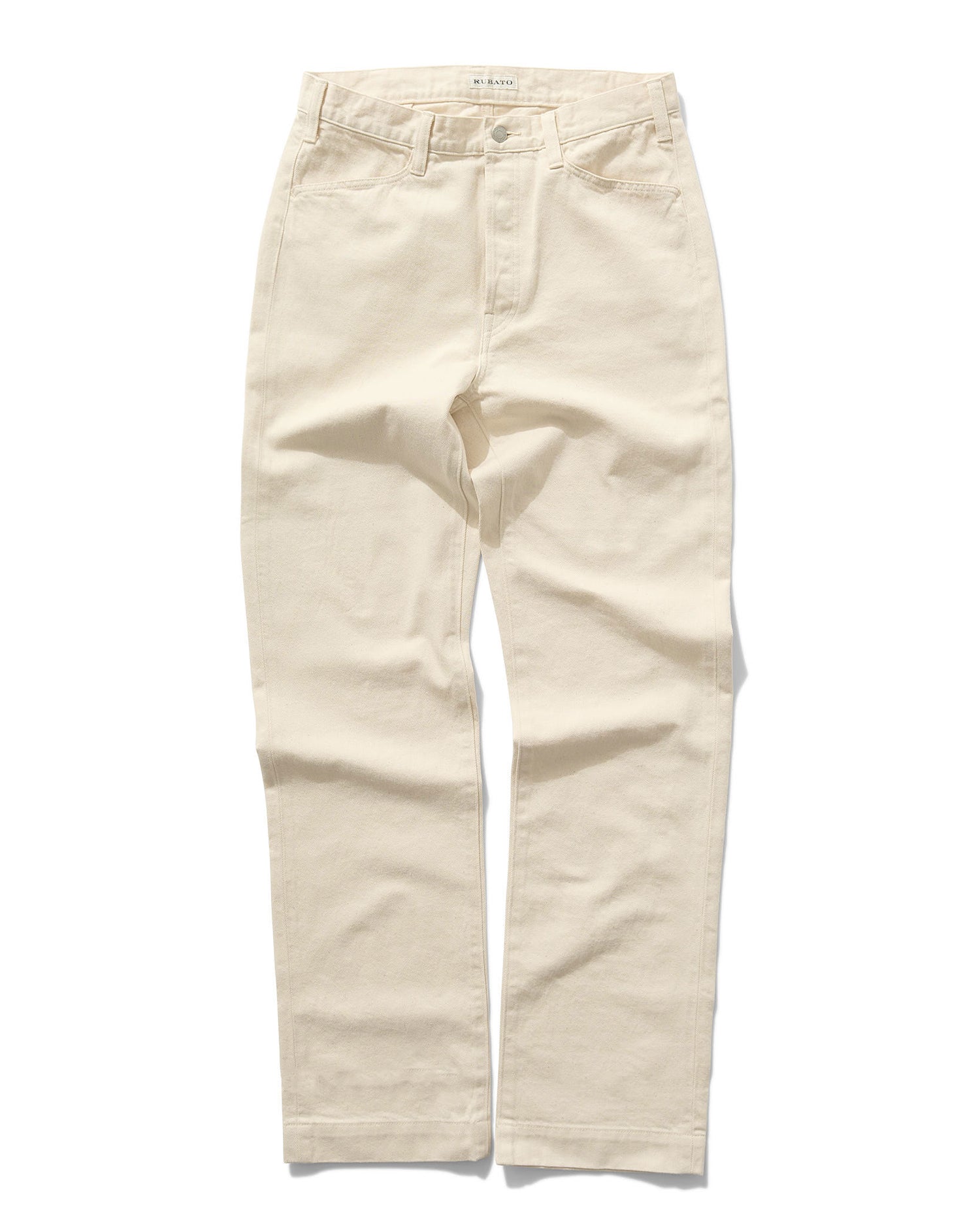 French Pocket Deck Pant in Ecru Denim