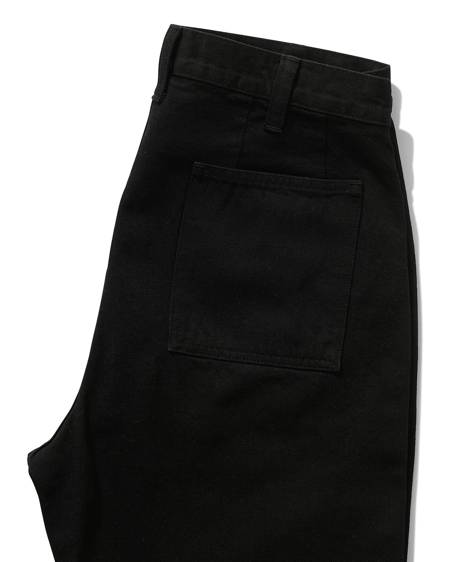 French Pocket Deck Pant in Black Denim