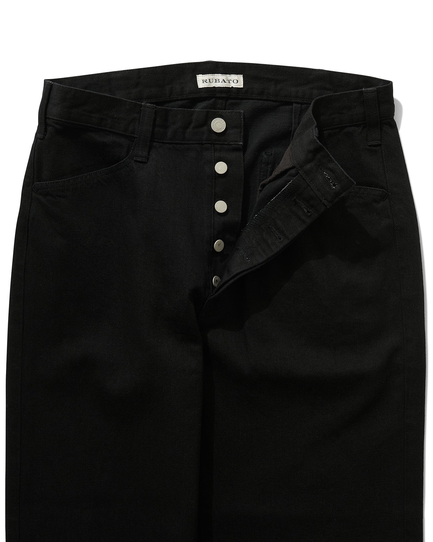 French Pocket Deck Pant in Black Denim