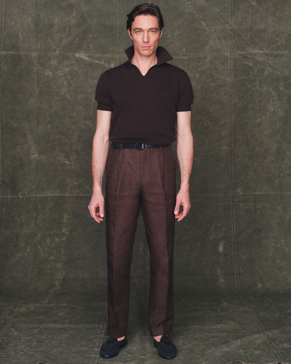 Linen Slacks in Brown