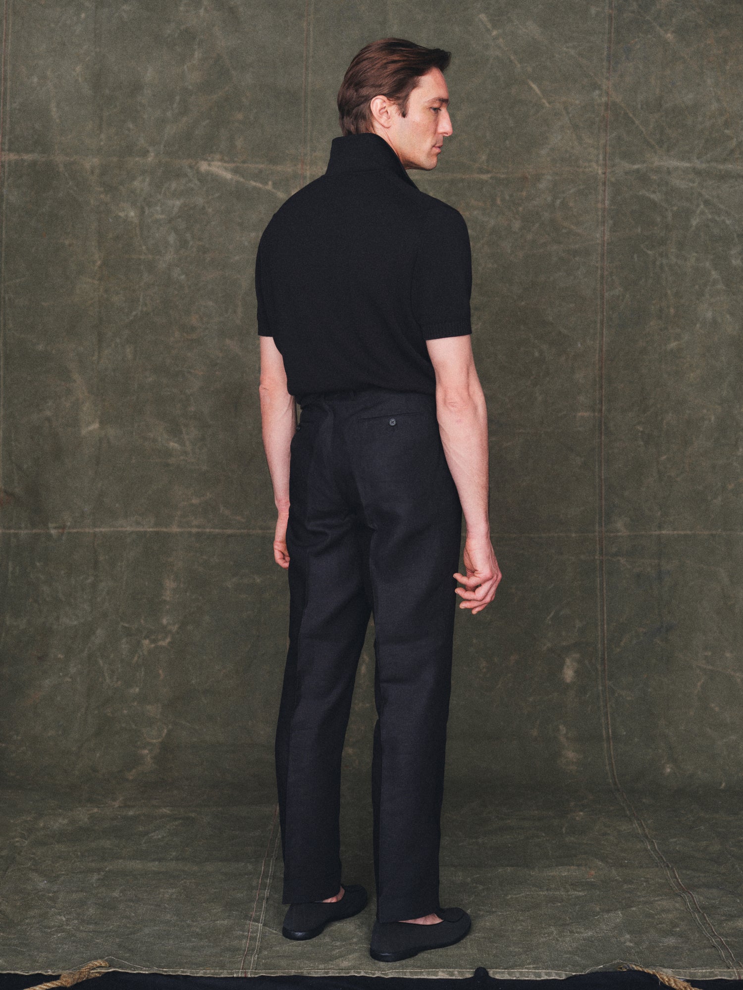 Linen Slacks in Black