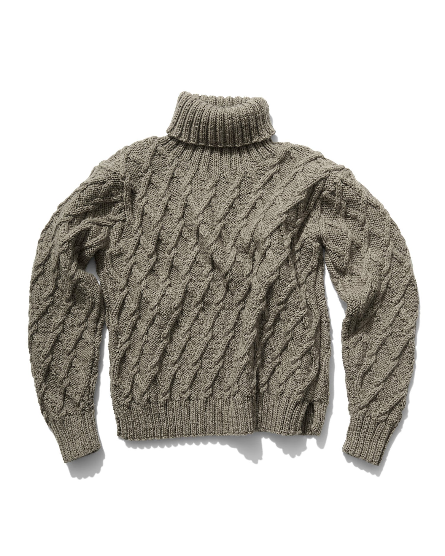 Hand-Knitted Lambswool Mariner Roll Neck Cannon