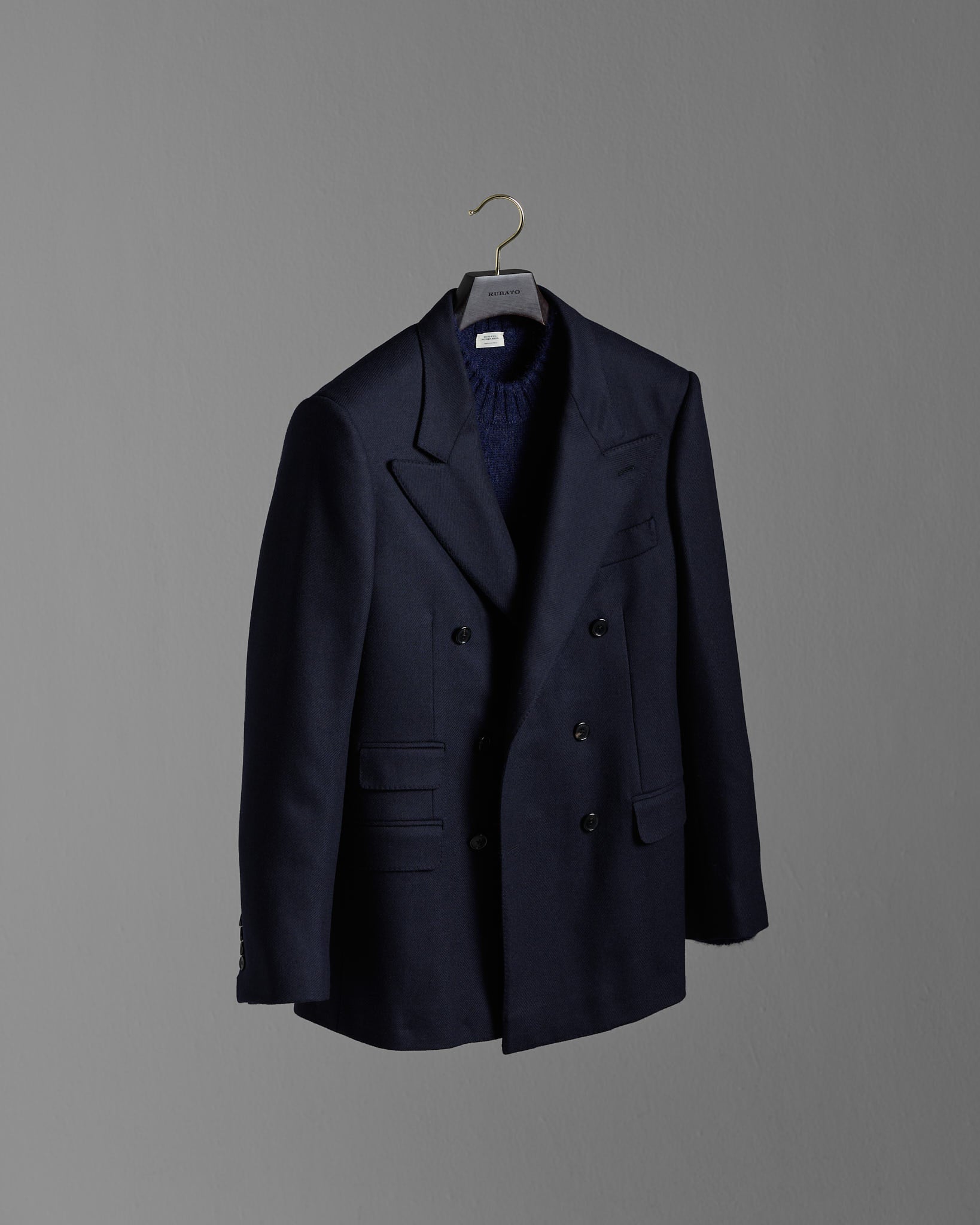 Double Breasted Jacket in Navy Twill