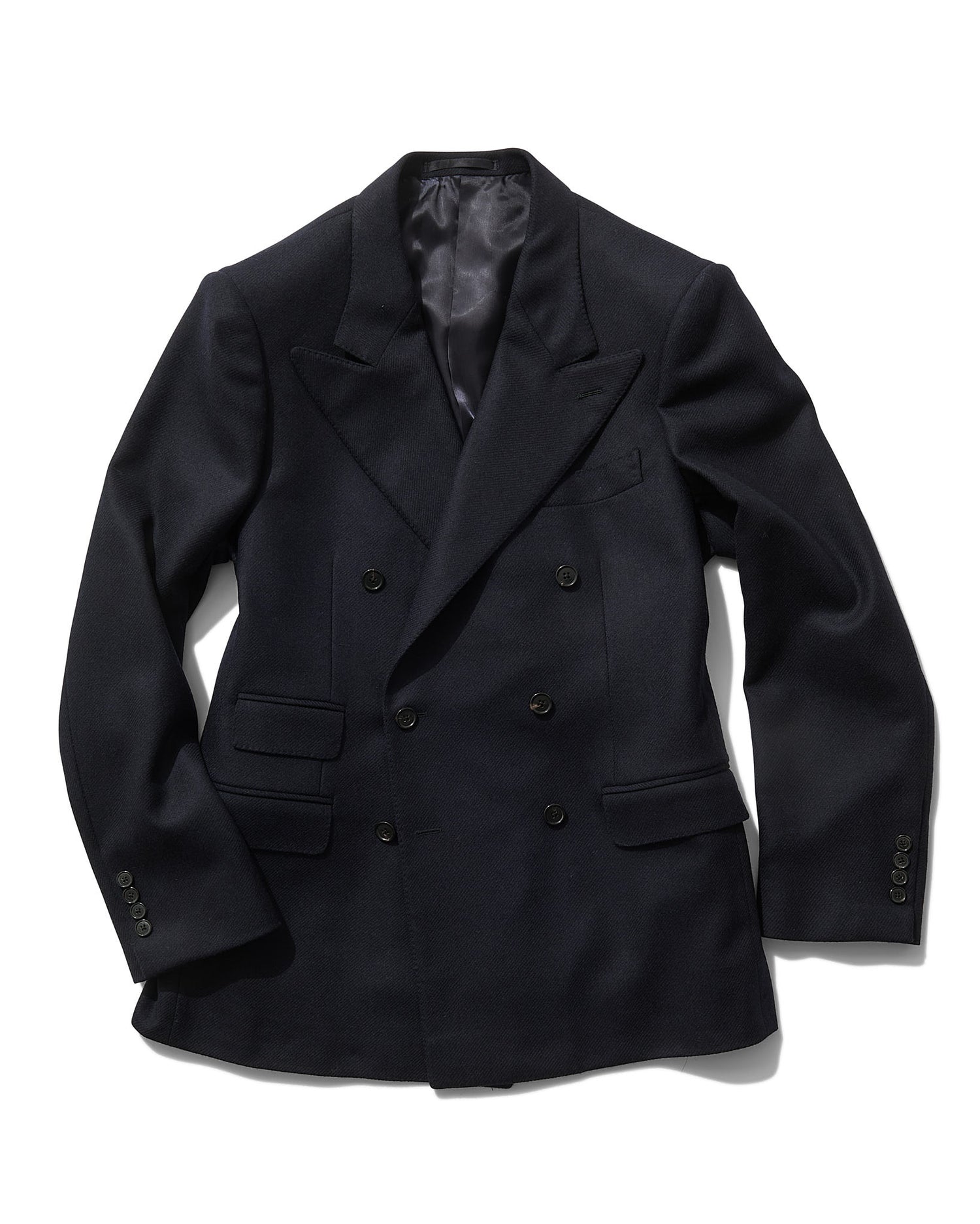 Double Breasted Jacket in Navy Twill
