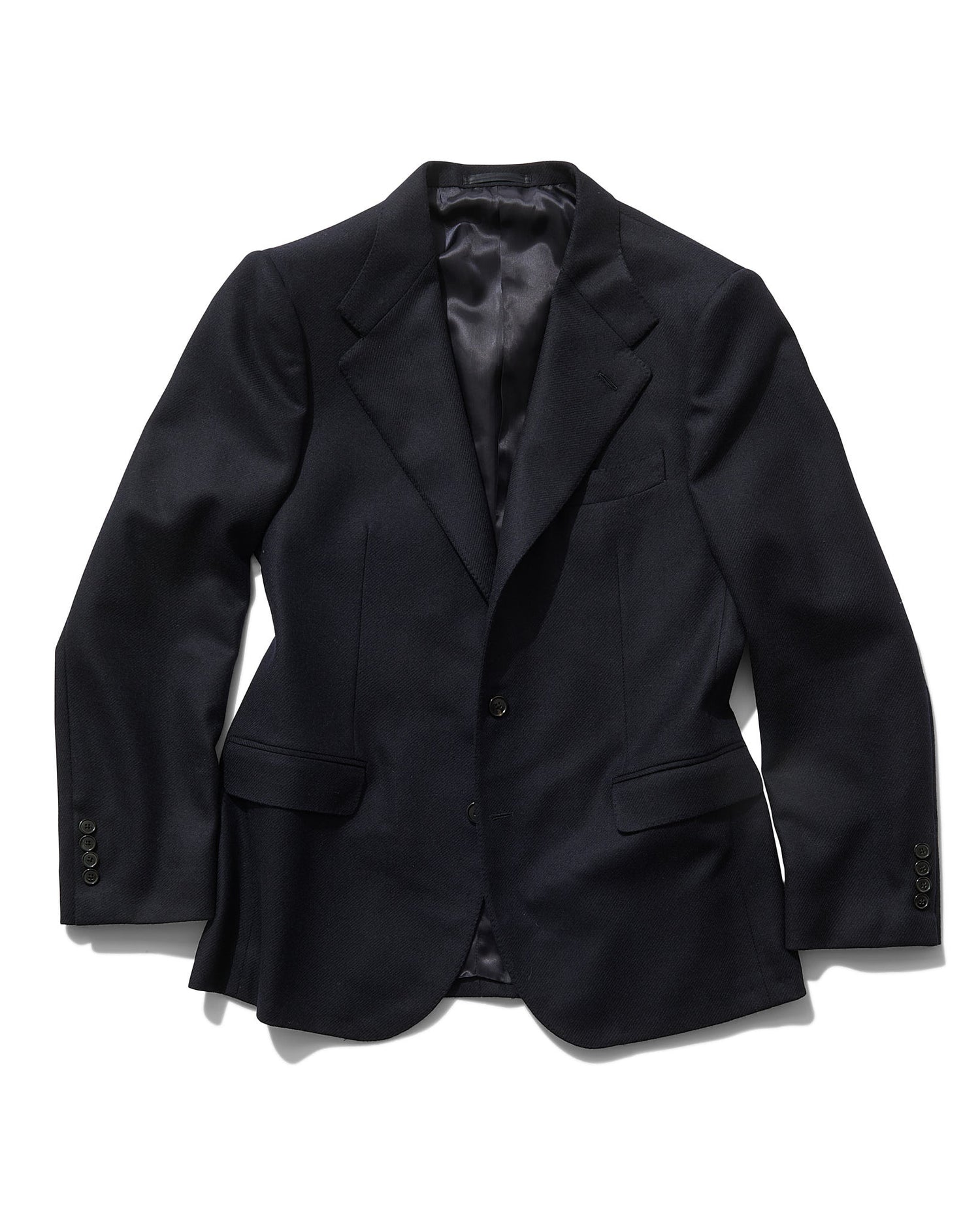 Single Breasted Jacket in Navy Twill