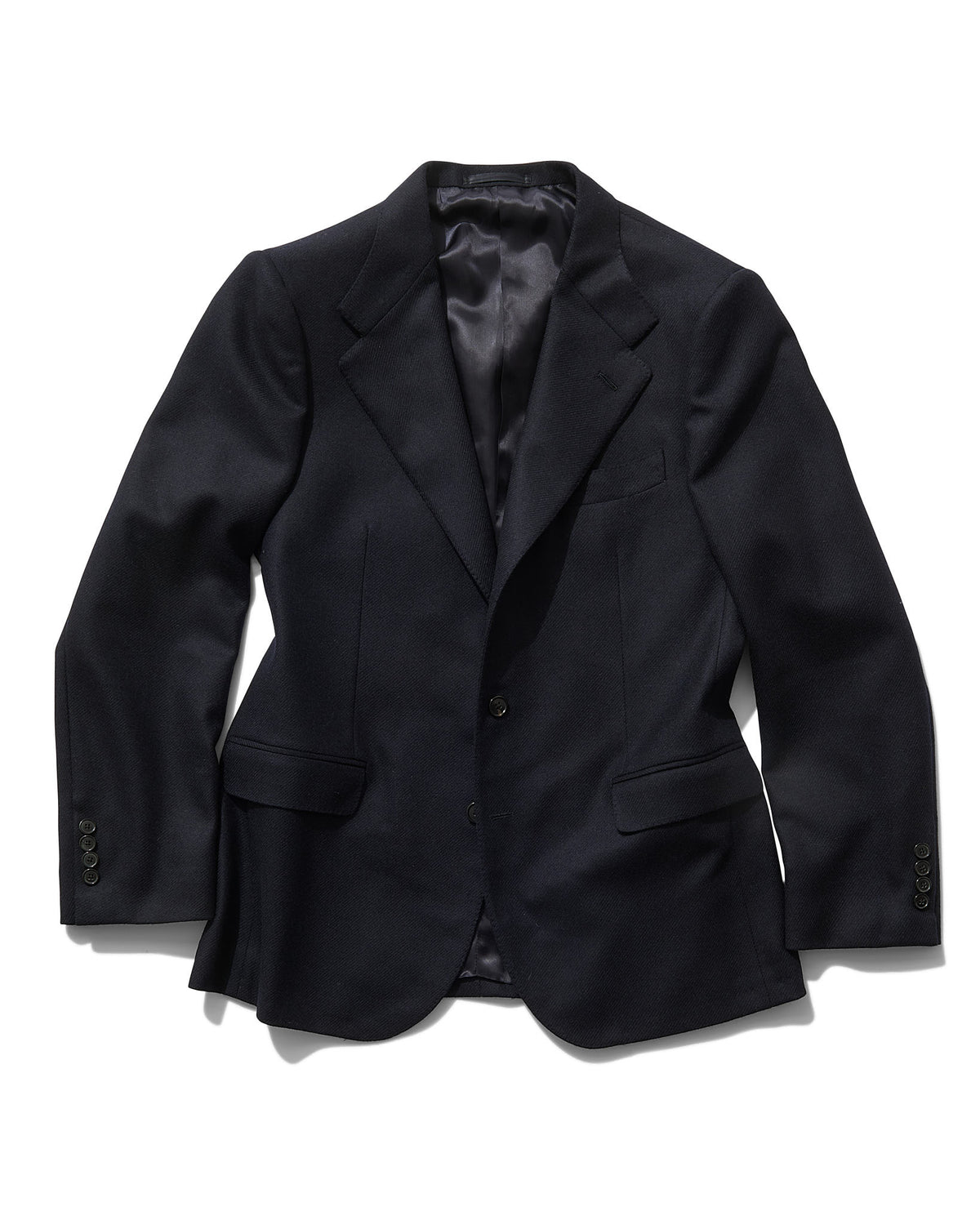 Single Breasted Jacket in Navy Twill