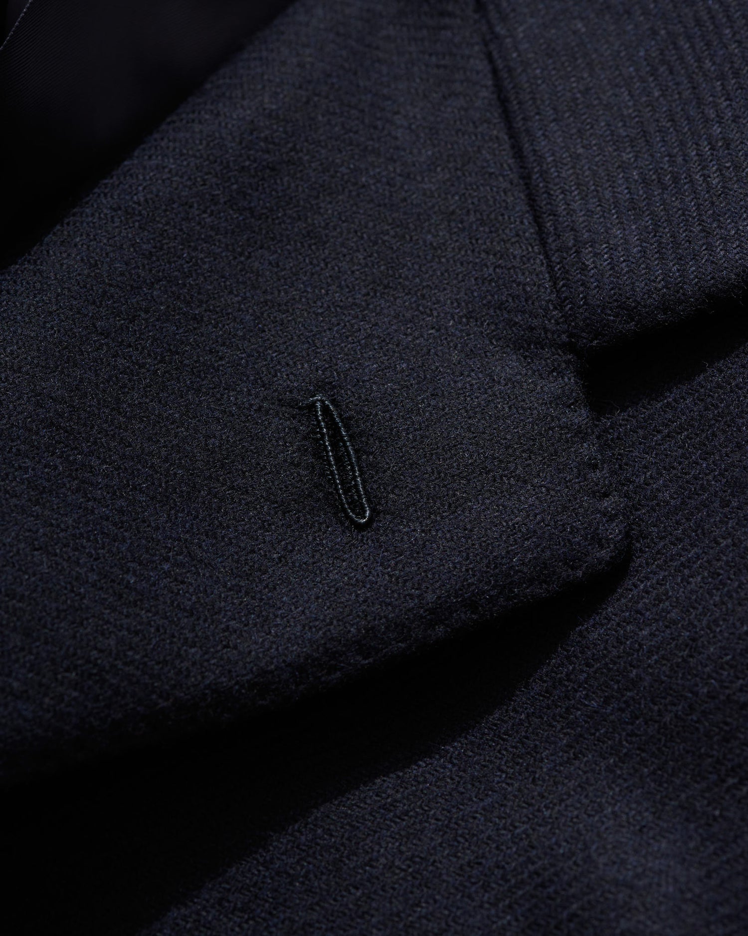 Single Breasted Jacket in Navy Twill