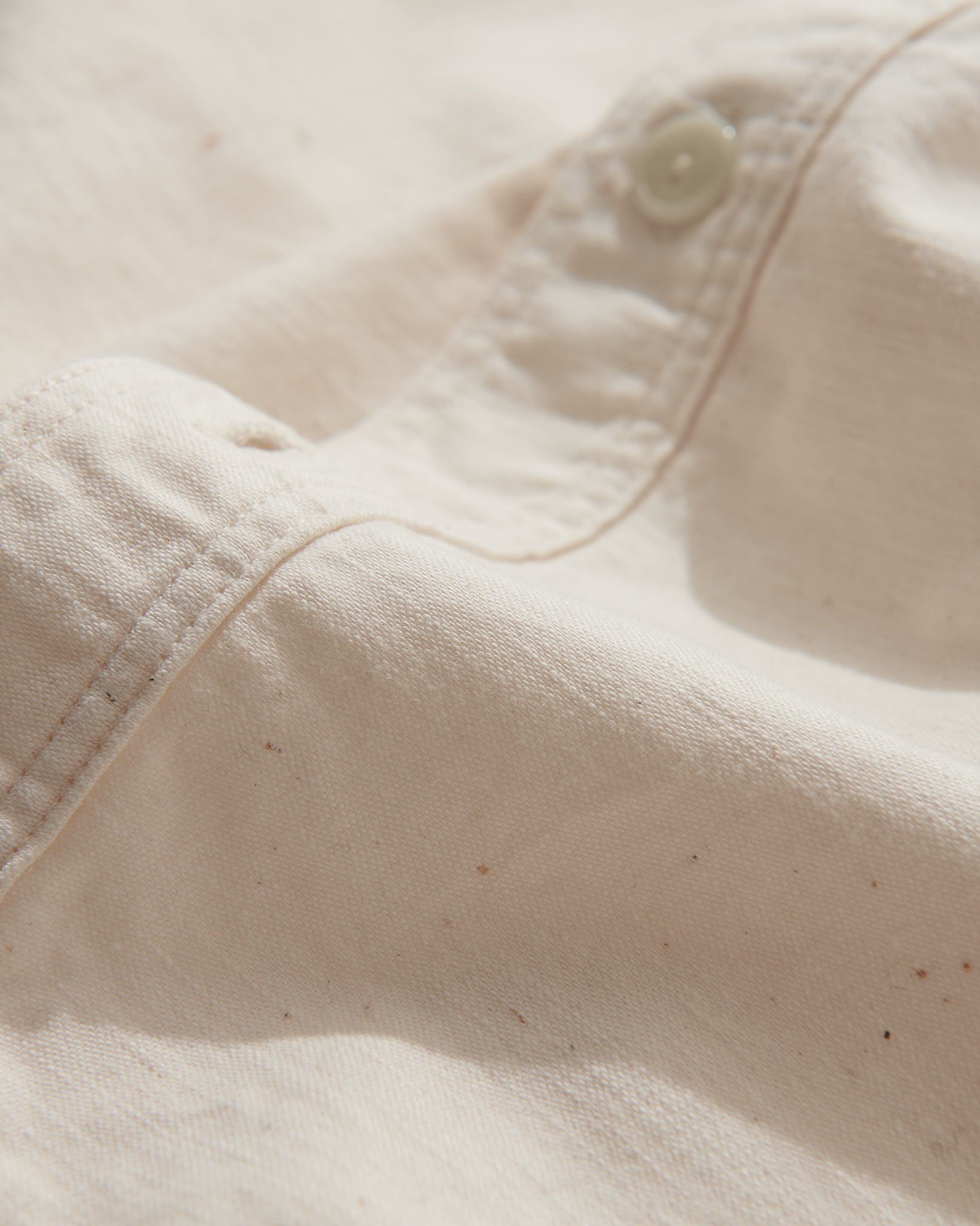 Work Shirt in Ecru Military Satin