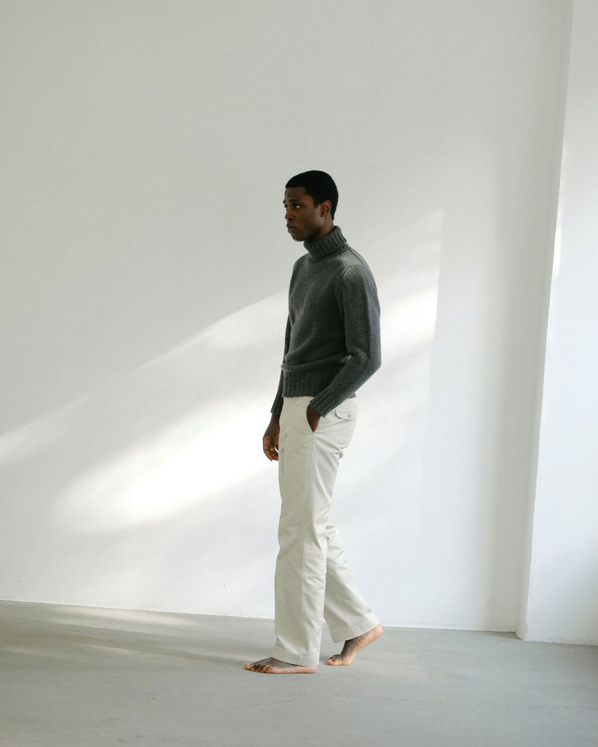 Officer's Chino in Ivory Rubato Officer's Chino in Ivory Rubato