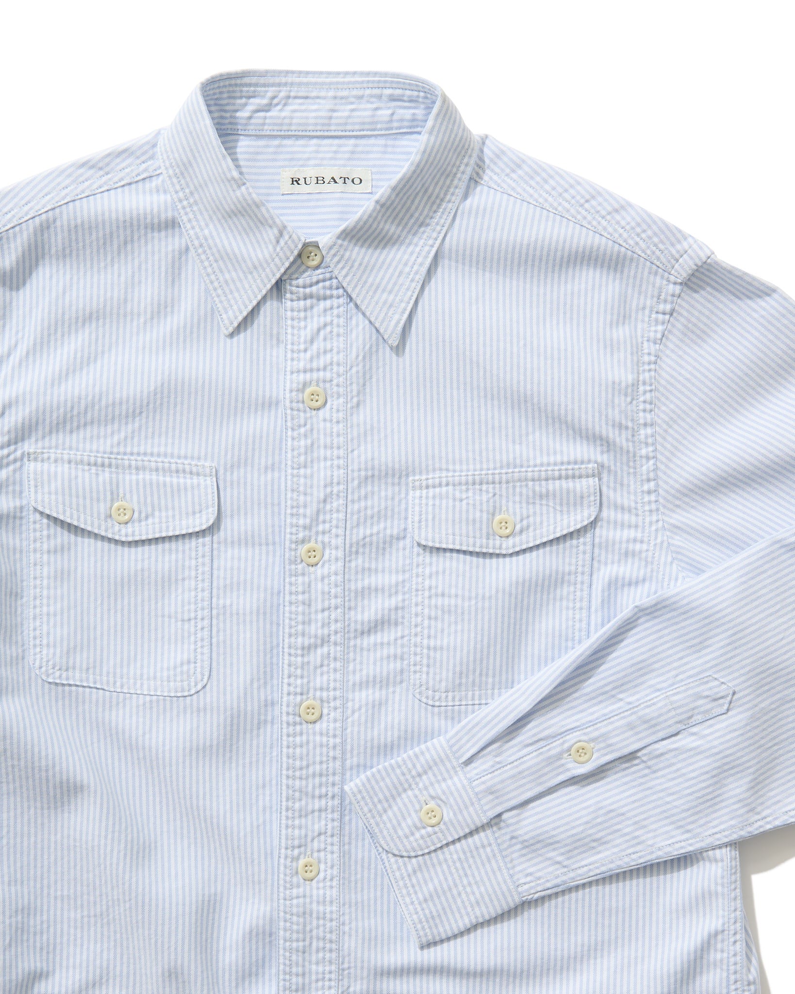 "R" Shirt in Classic Stripe Oxford