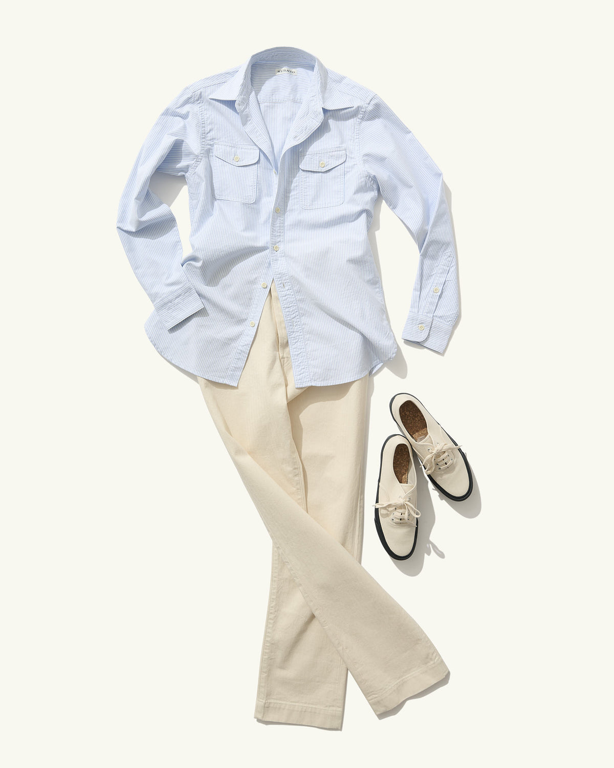 "R" Shirt in Classic Stripe Oxford