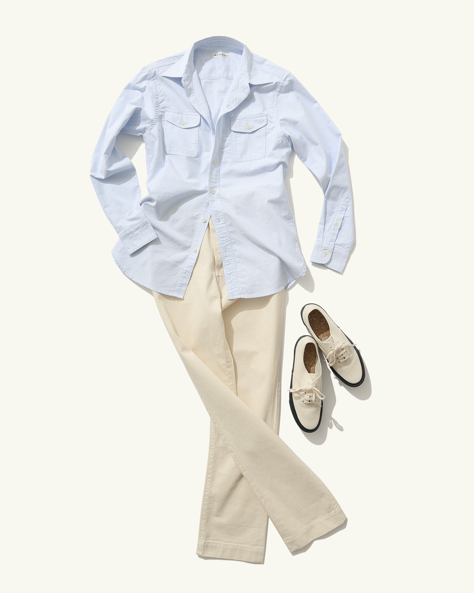 "R" Shirt in Classic Stripe Oxford