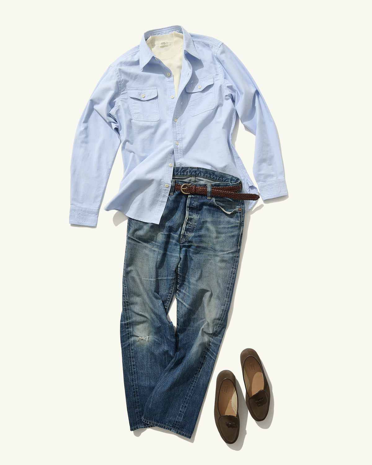 "R" Shirt in New Haven Blue Oxford