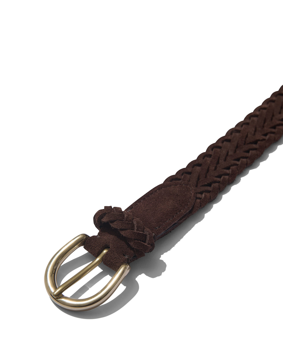 Woven Belt in Brown Suede – Rubato