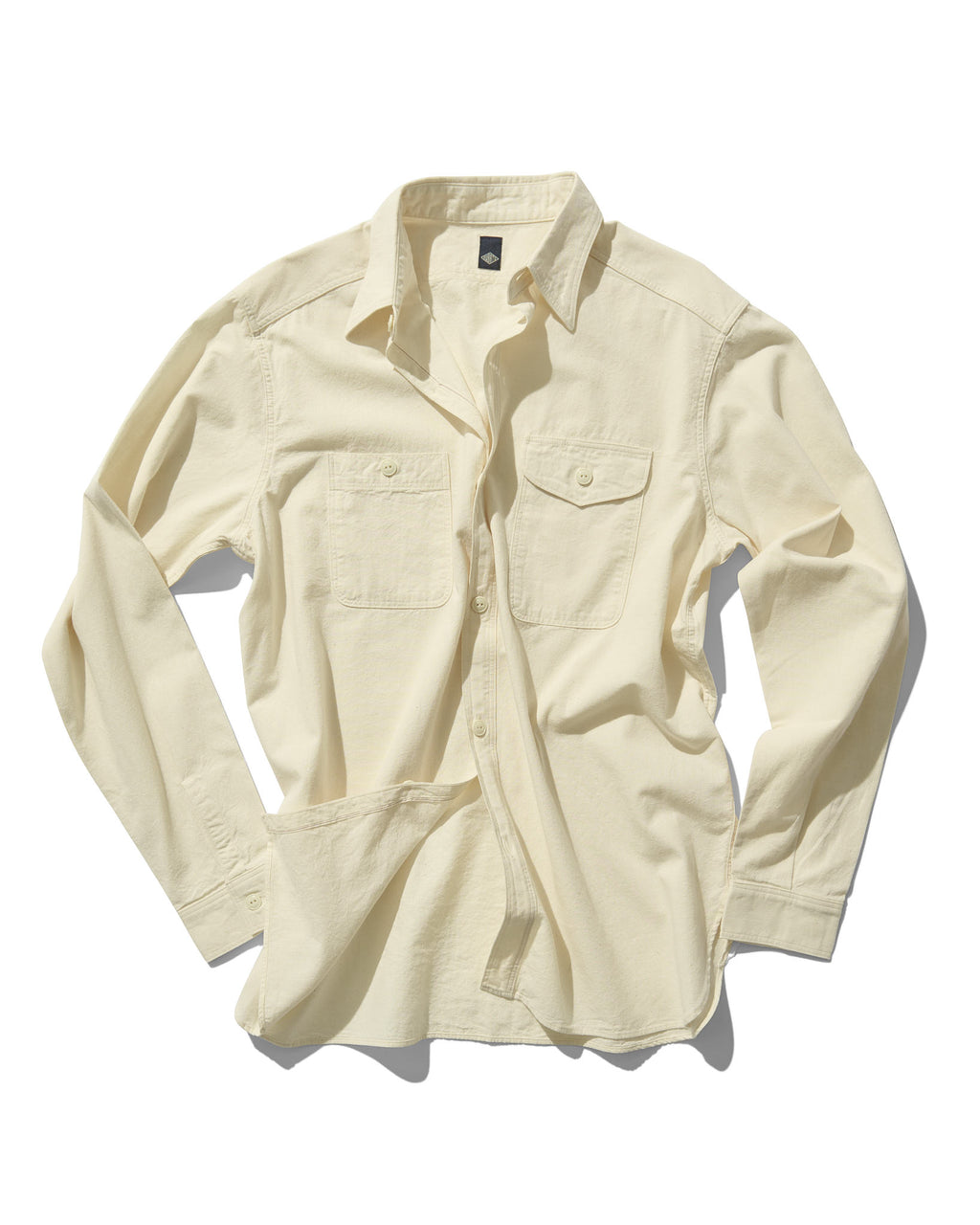 Work Shirt in Ecru Selvage Chambray