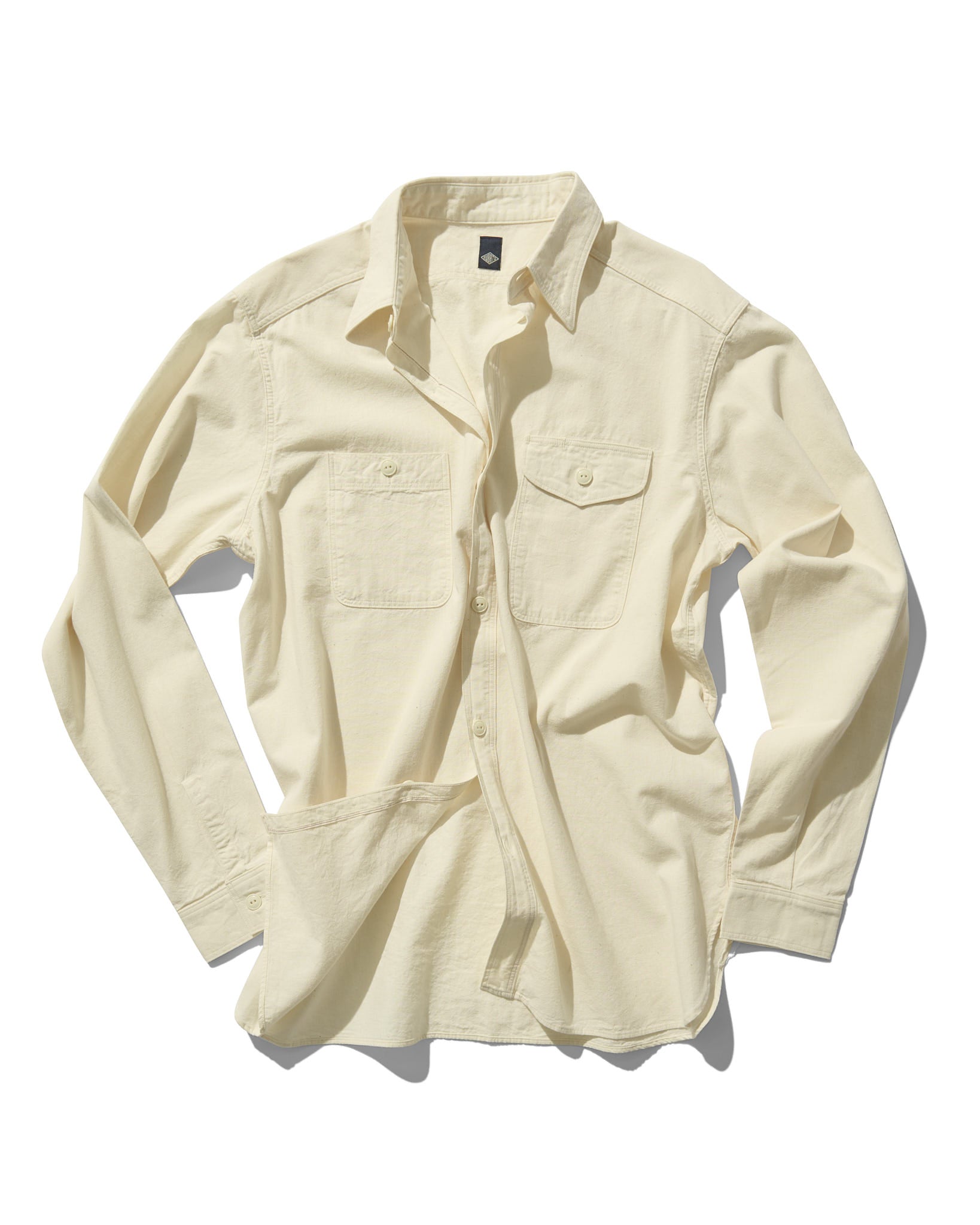 Work Shirt in Ecru Selvage Chambray