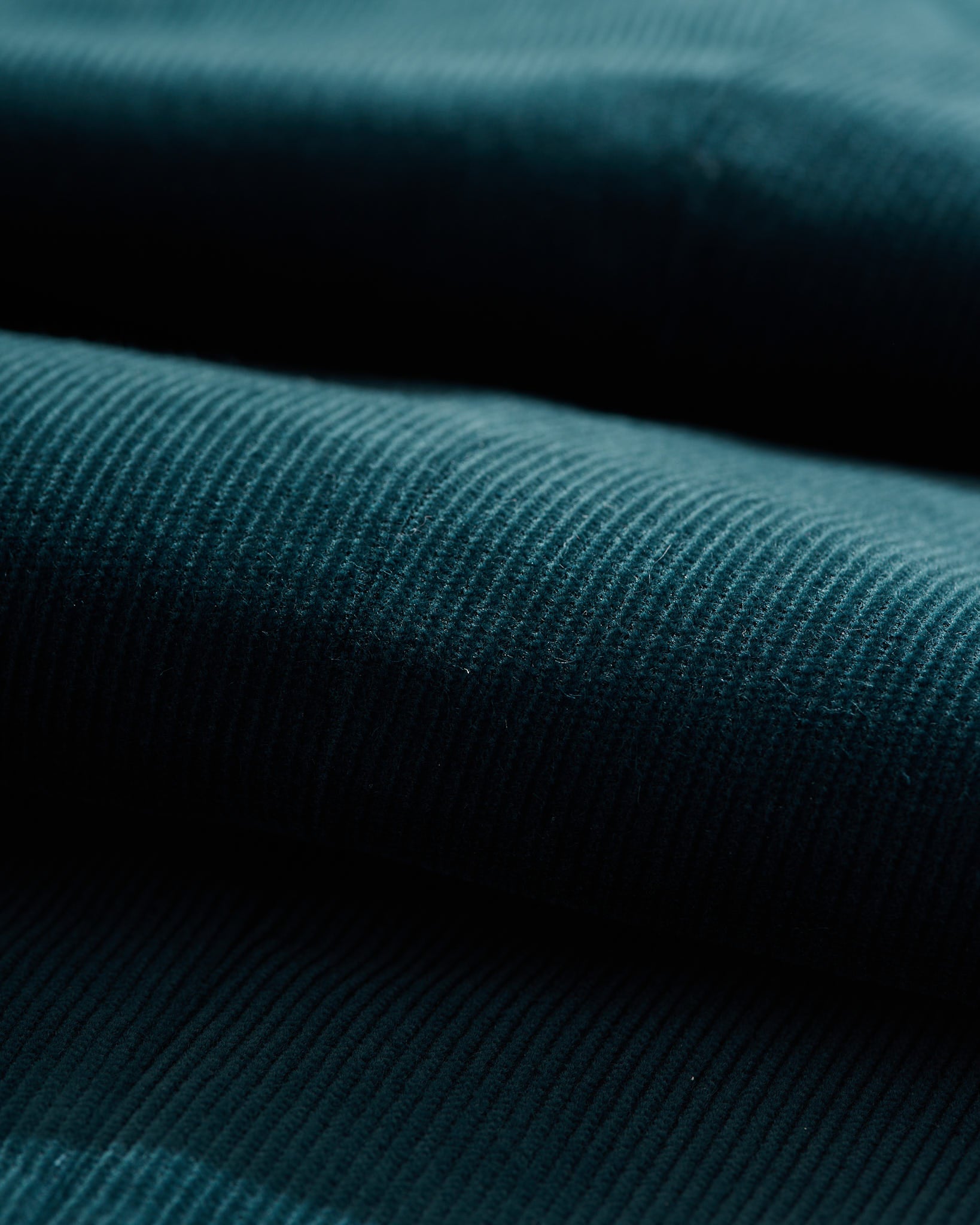 Single Pleat Slacks in Teal Corduroy