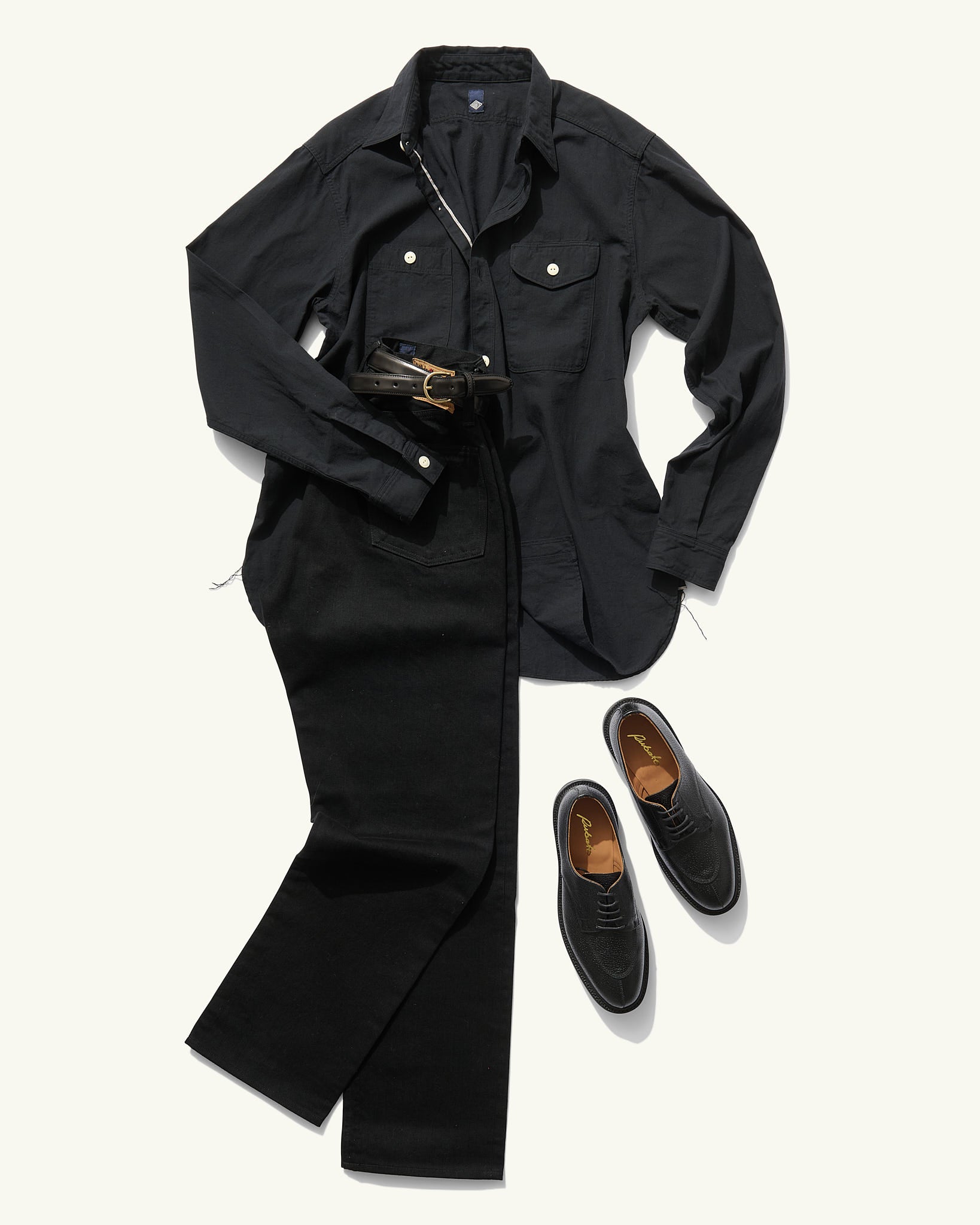 Work Shirt in Black Selvage Chambray