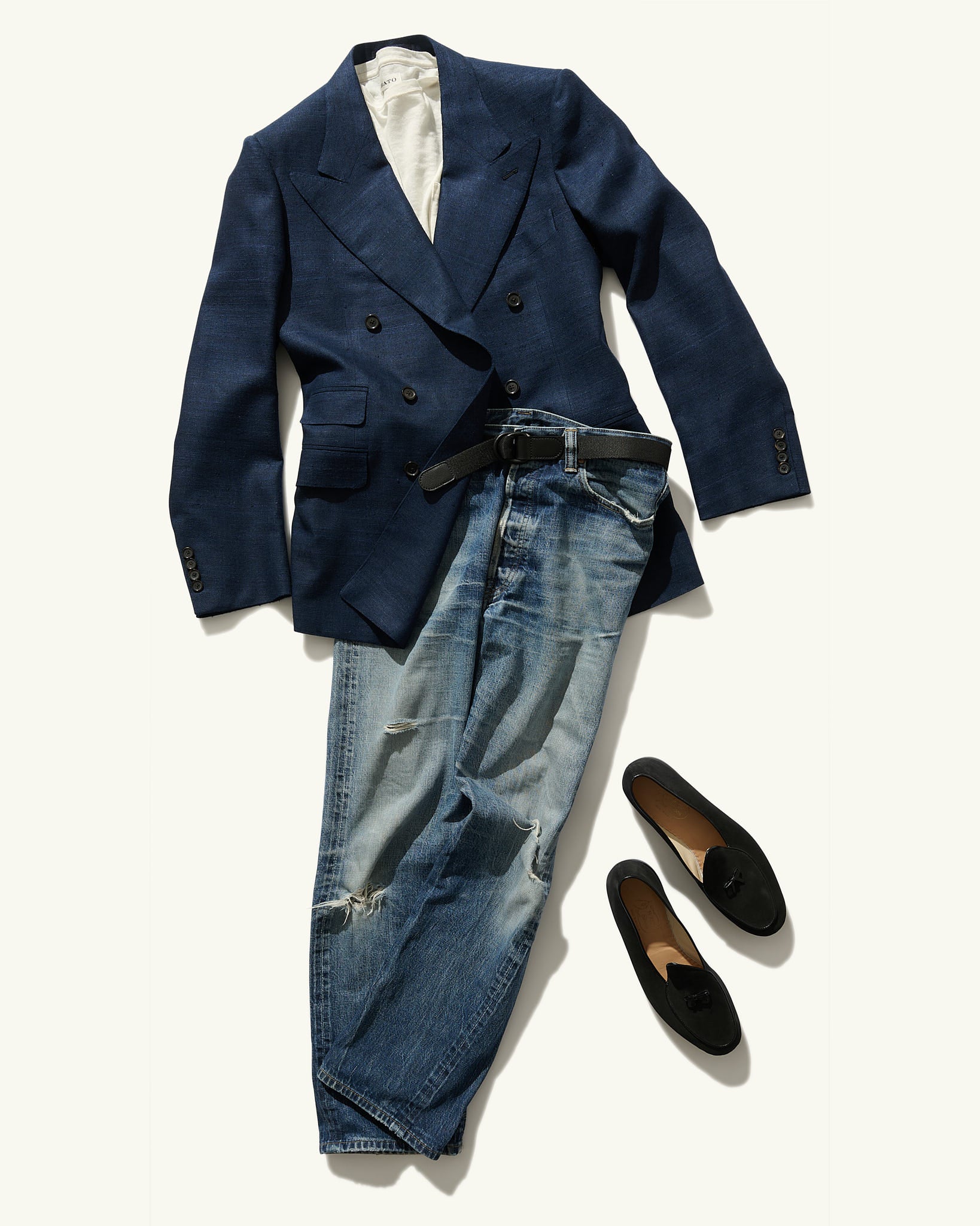Matka Silk Jacket in French Navy
