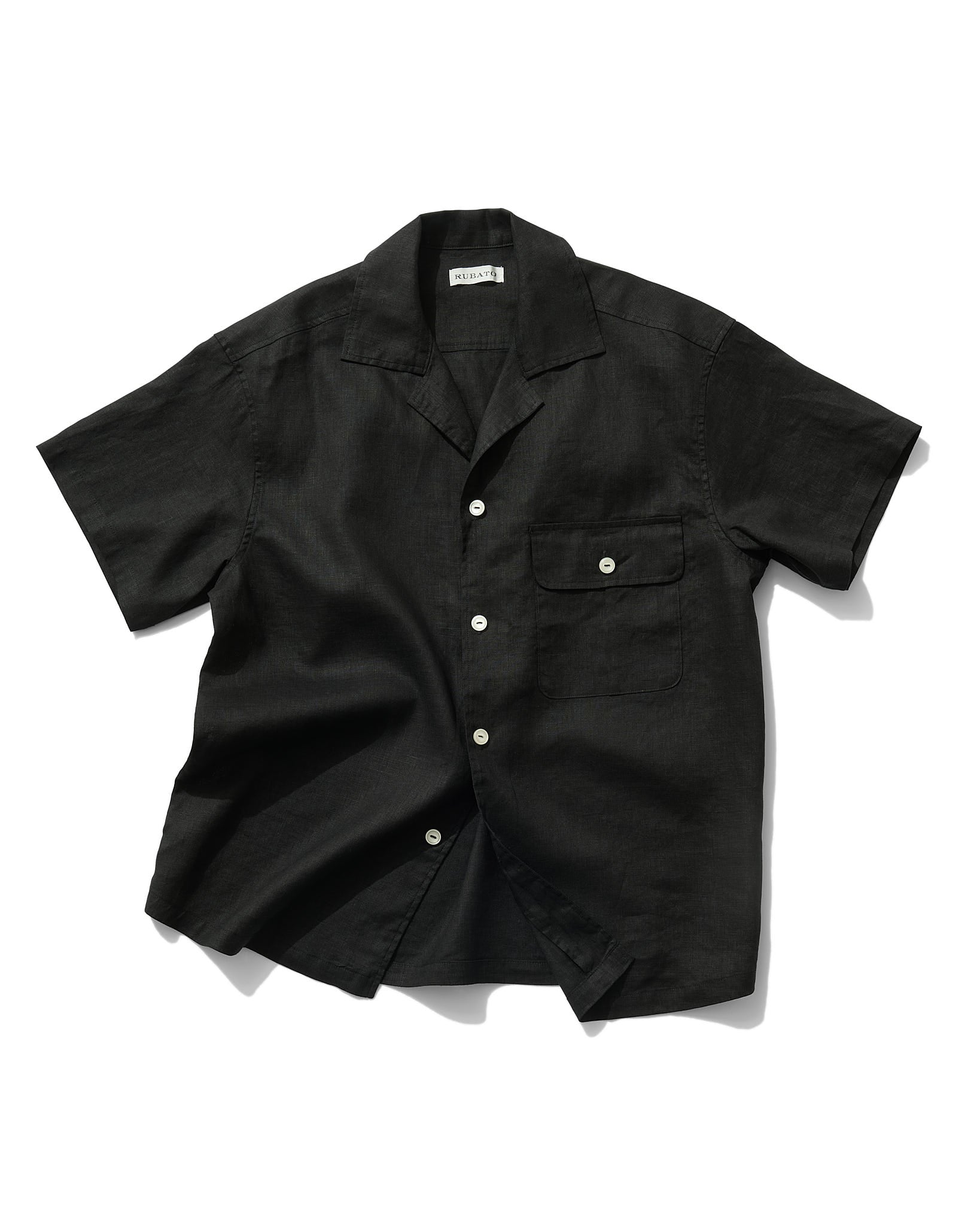 Camp Collar Shirt in Black