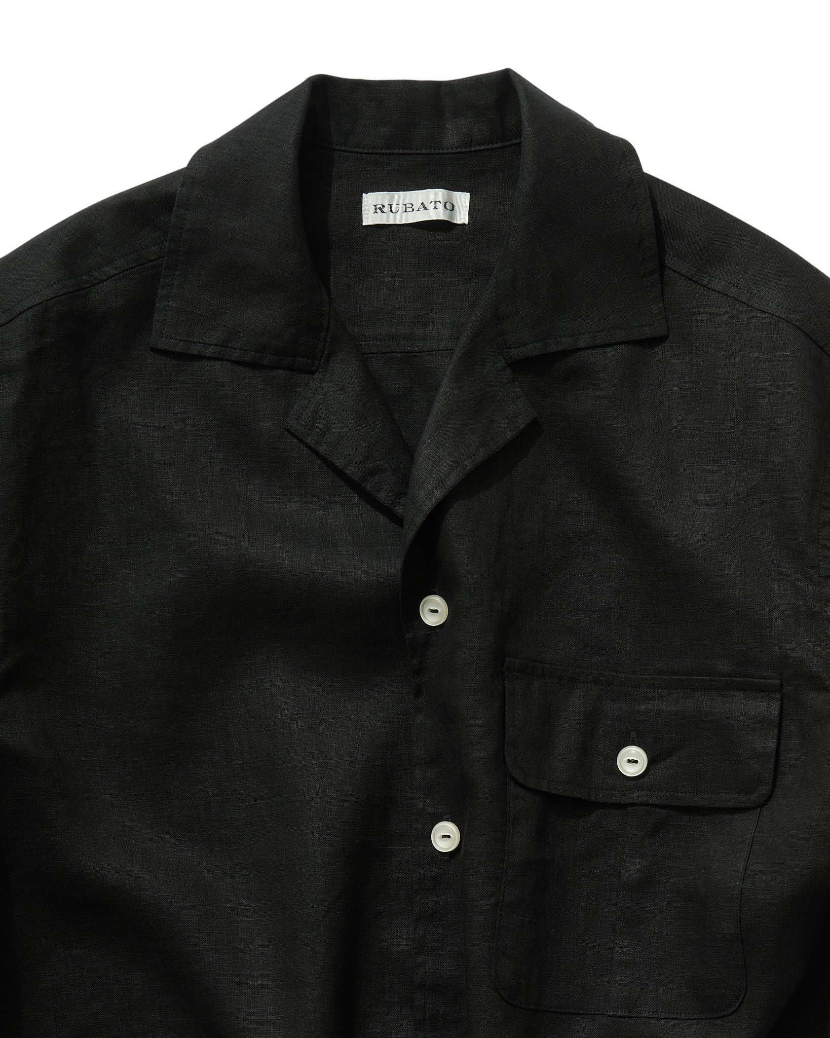Camp Collar Shirt in Black
