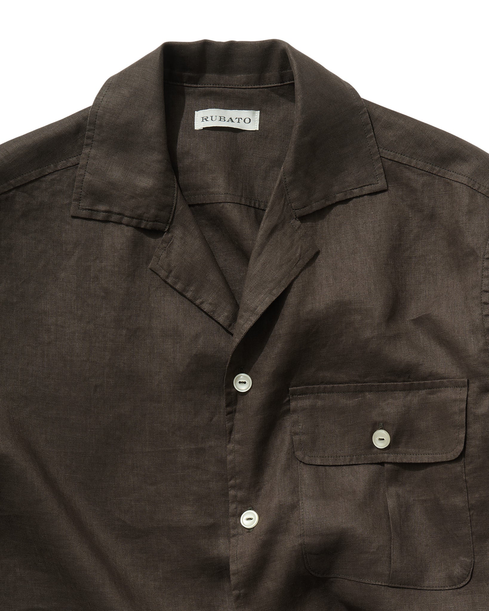 Camp Collar Shirt in Brown