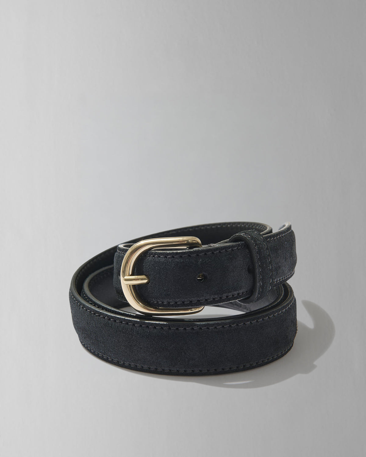 Classic Suede Belt in Black