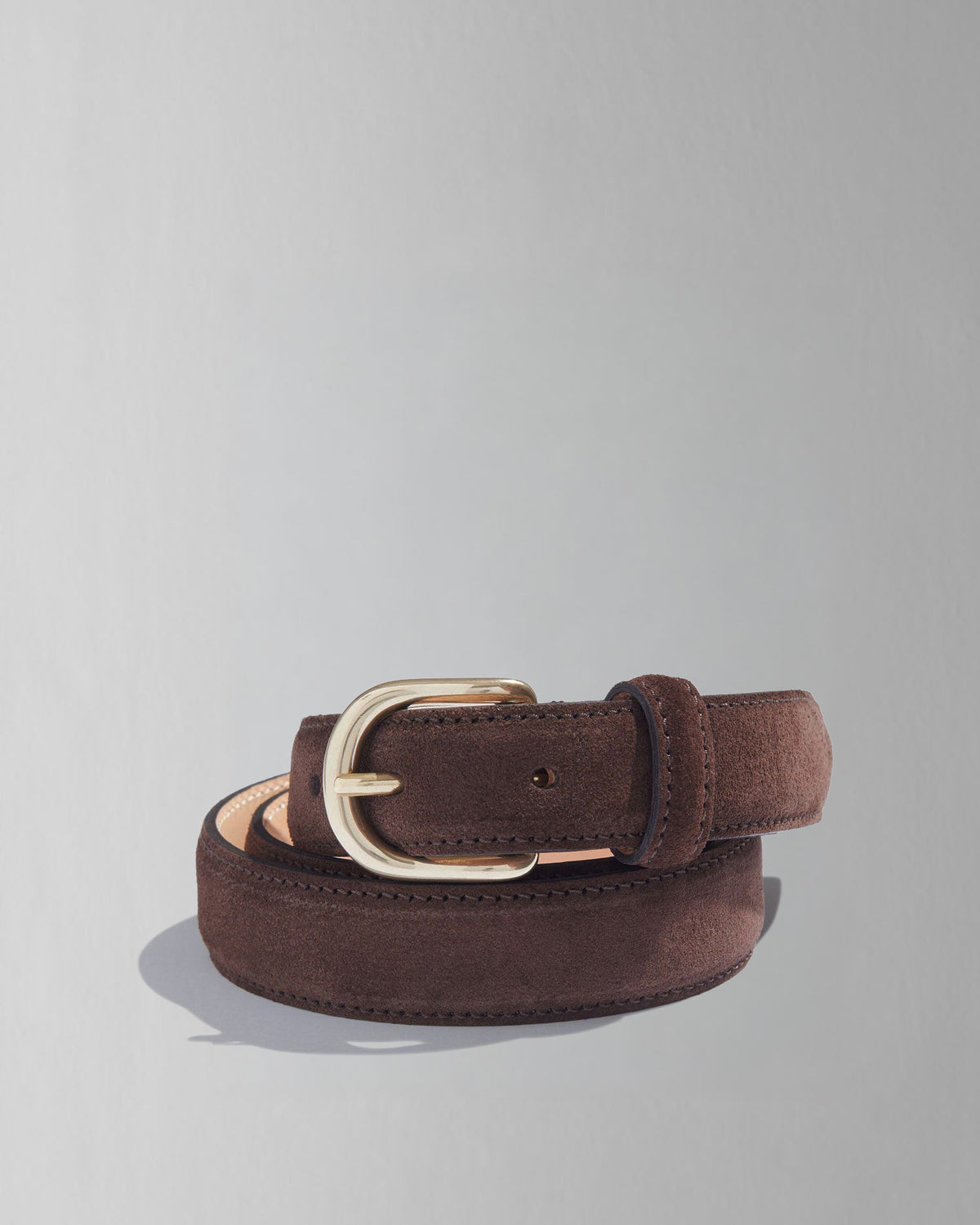 Classic Suede Belt in Brown