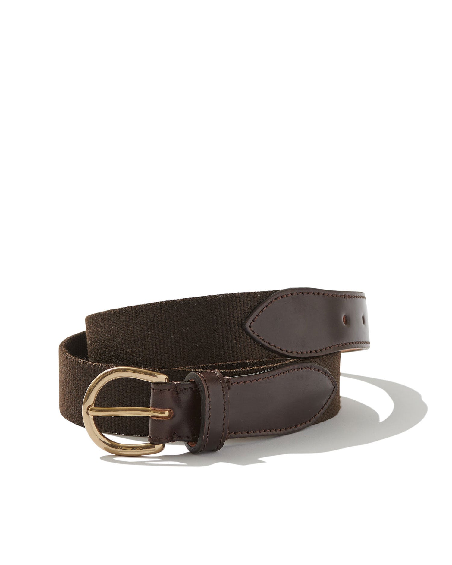 Cordovan/Webbing Belt in Brown