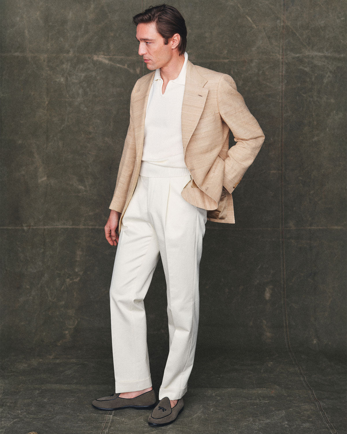 Cotton Slacks in Cream