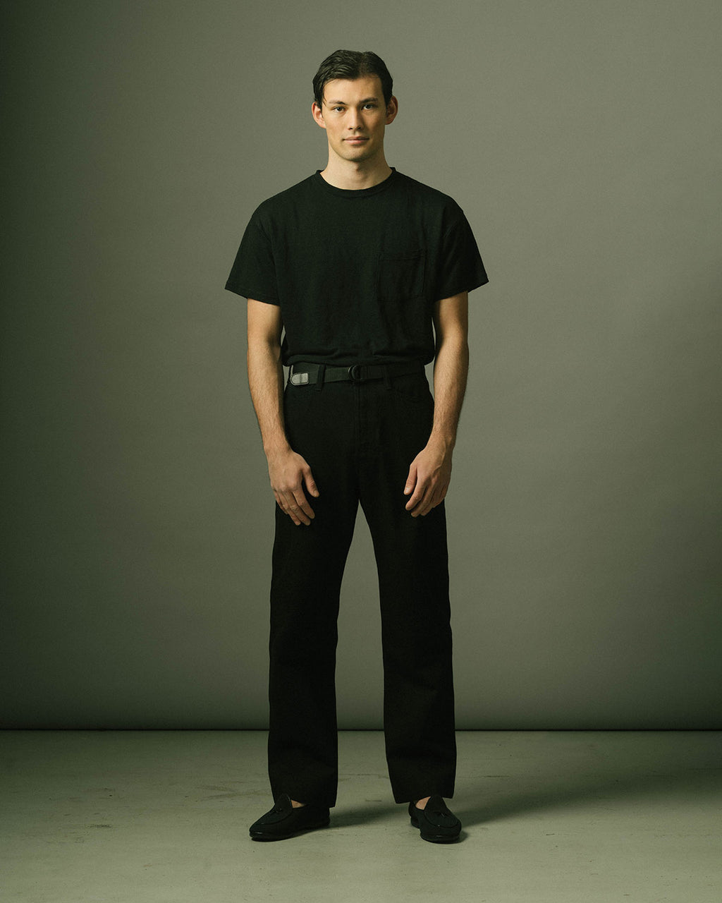 French Pocket Deck Pant in Black Denim