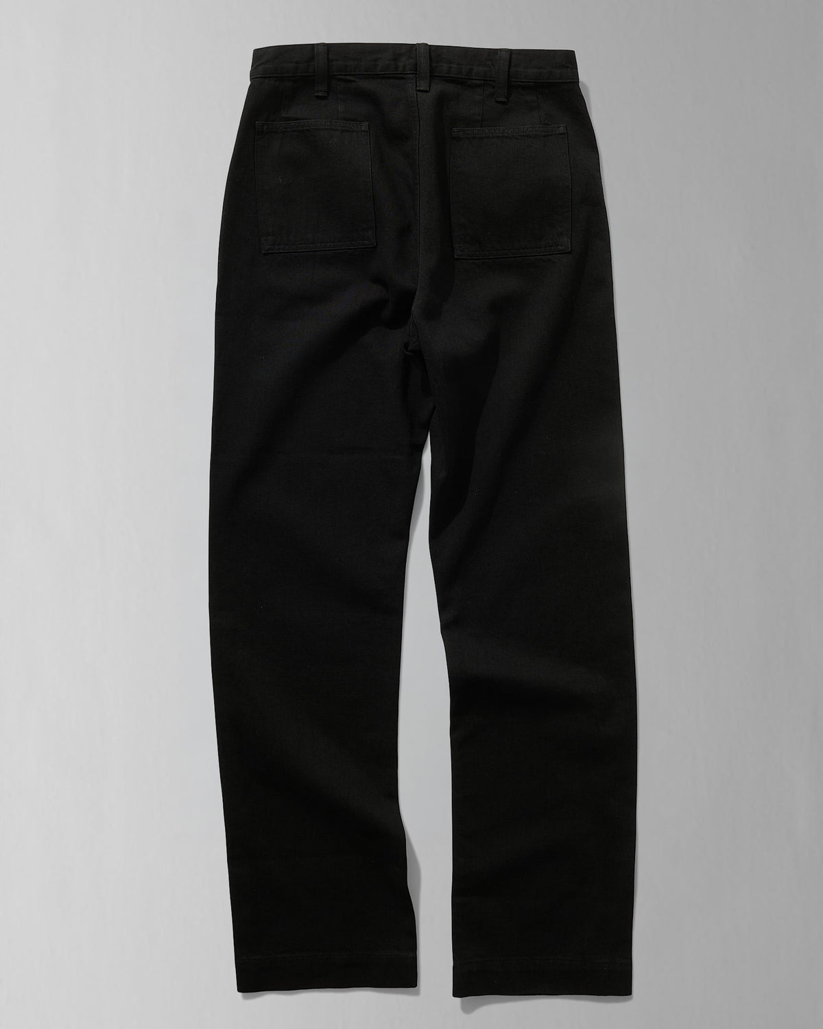 French Pocket Deck Pant in Black Denim