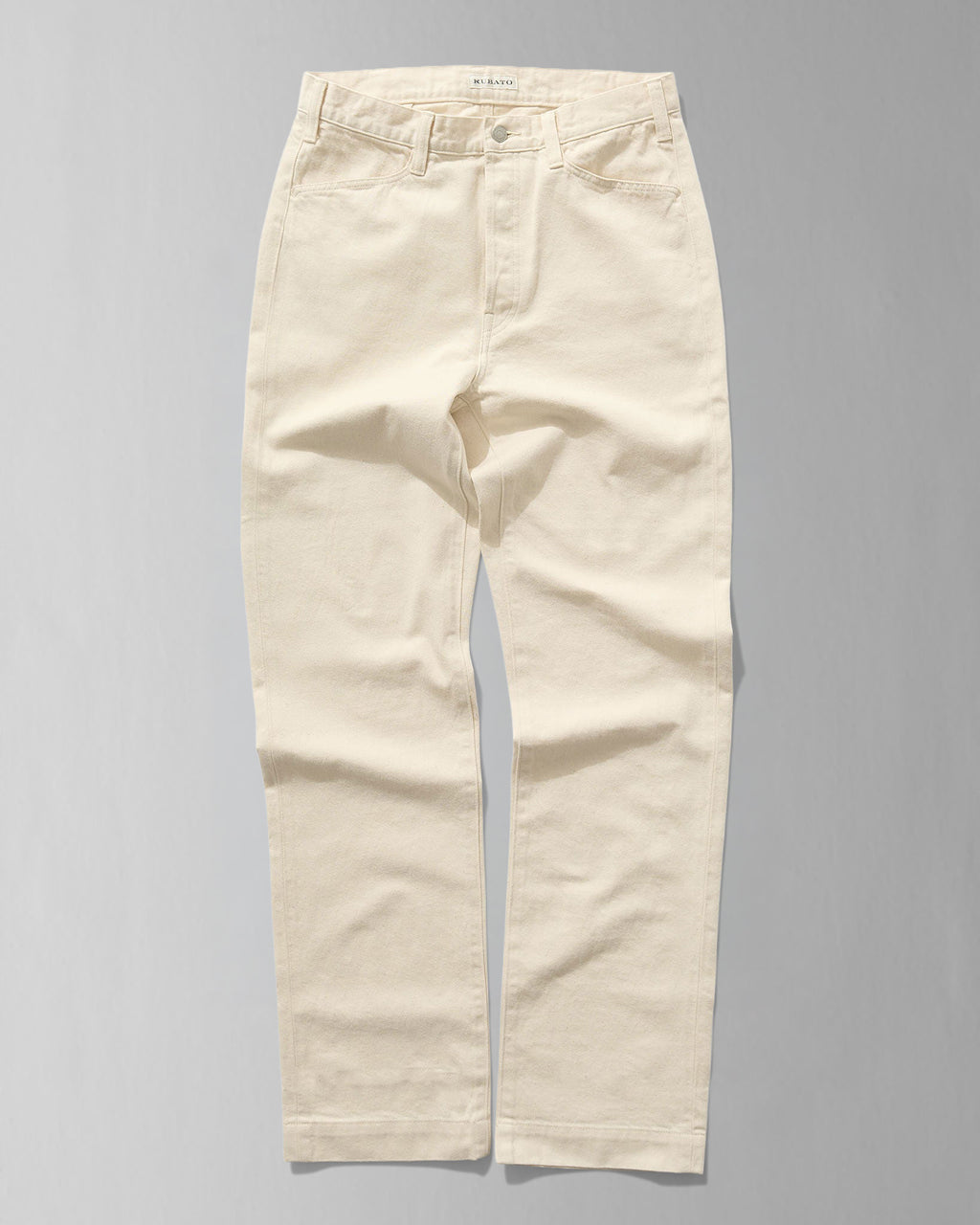 French Pocket Deck Pant in Ecru Denim