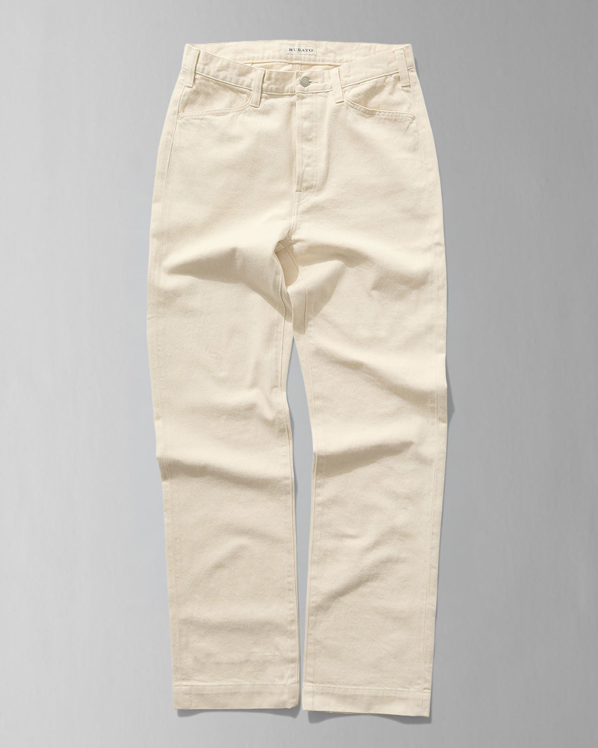 French Pocket Deck Pant in Ecru Denim