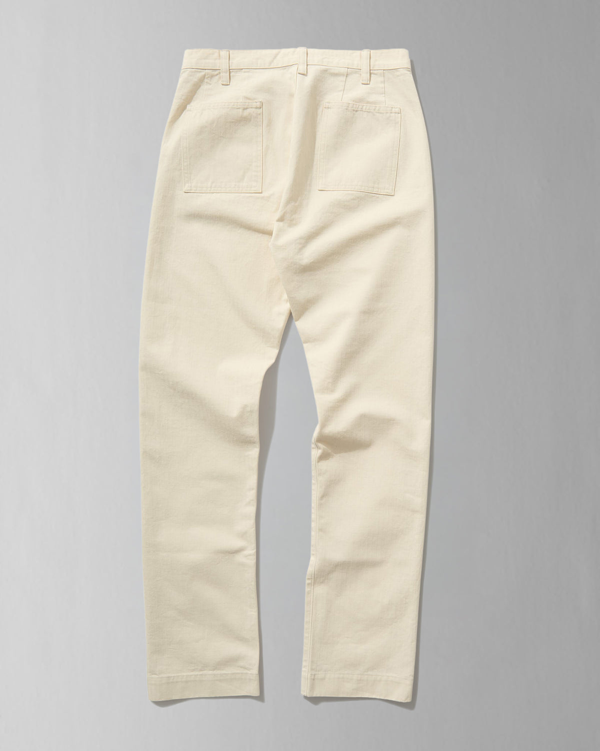 French Pocket Trouser in Cream HBT