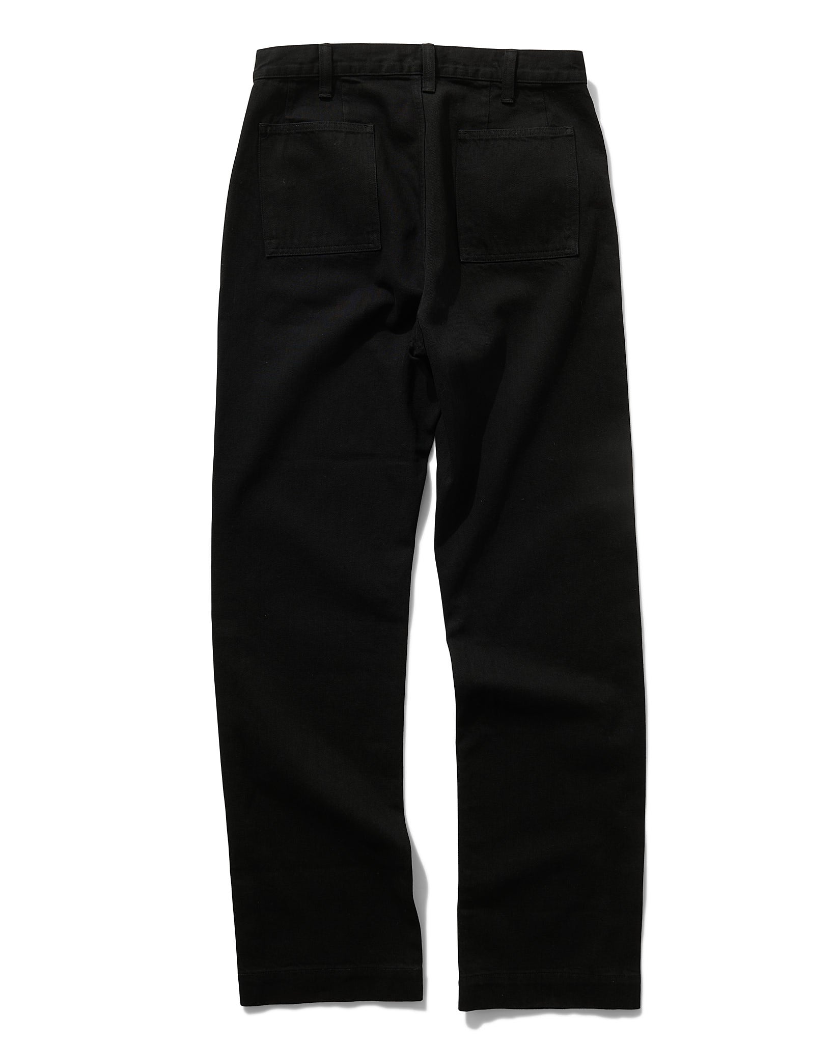 French Pocket Deck Pant in Black Denim
