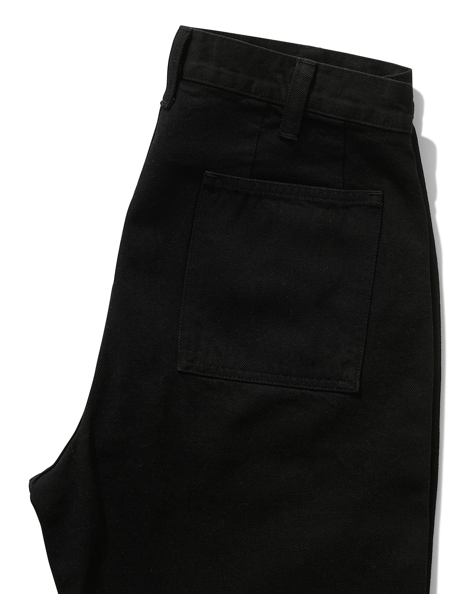 French Pocket Deck Pant in Black Denim