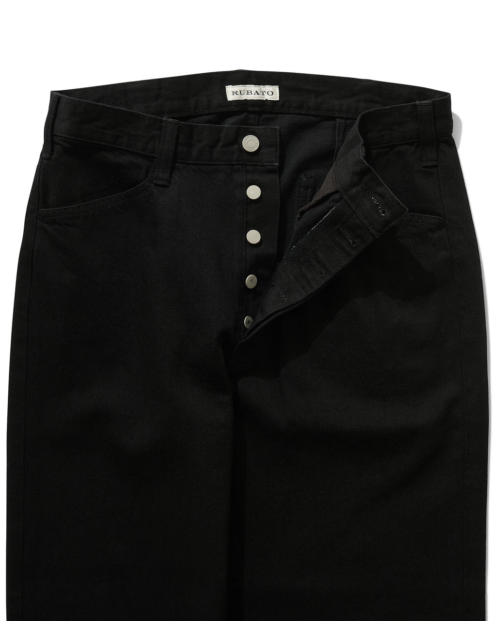 French Pocket Deck Pant in Black Denim