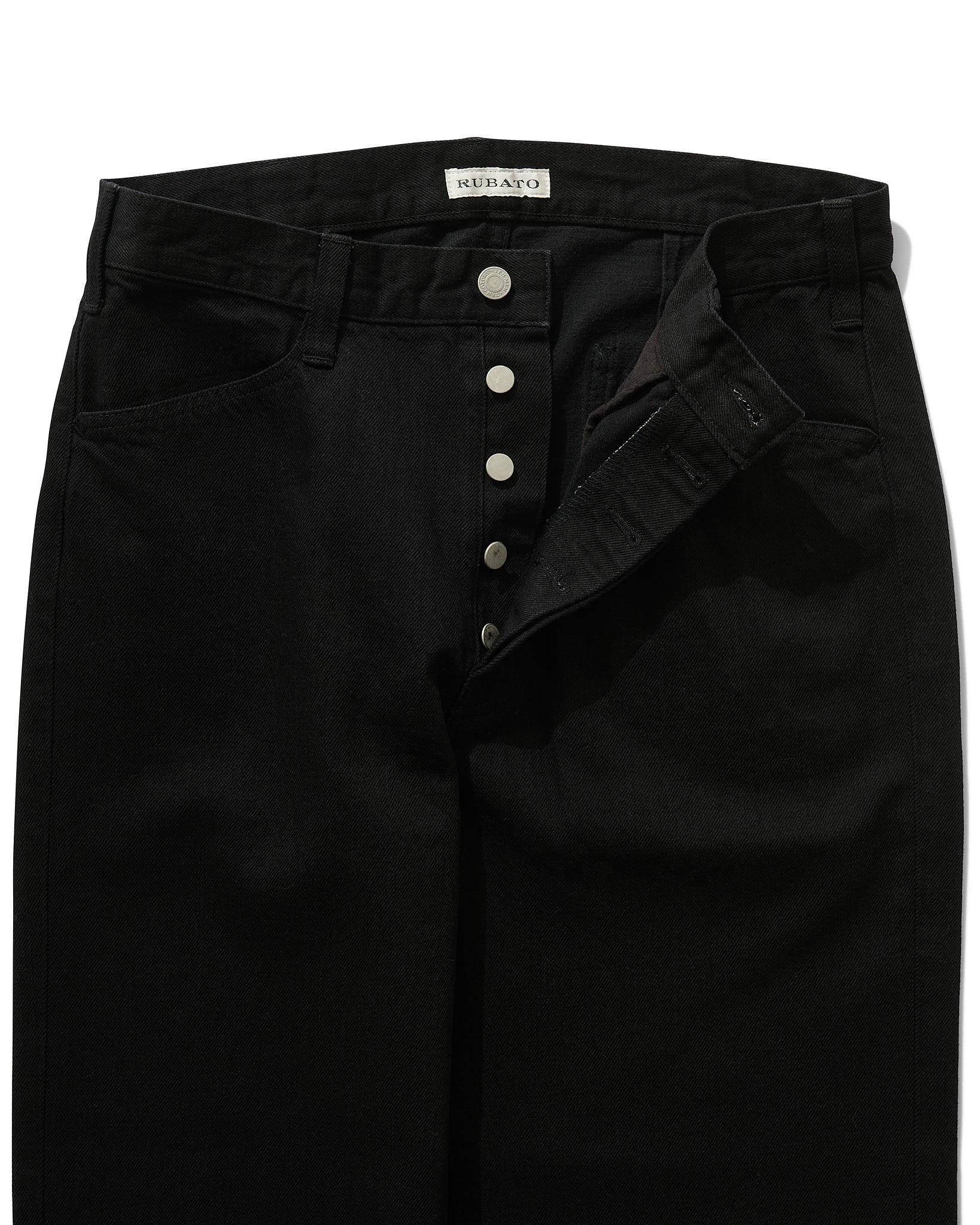 French Pocket Deck Pant in Black Denim